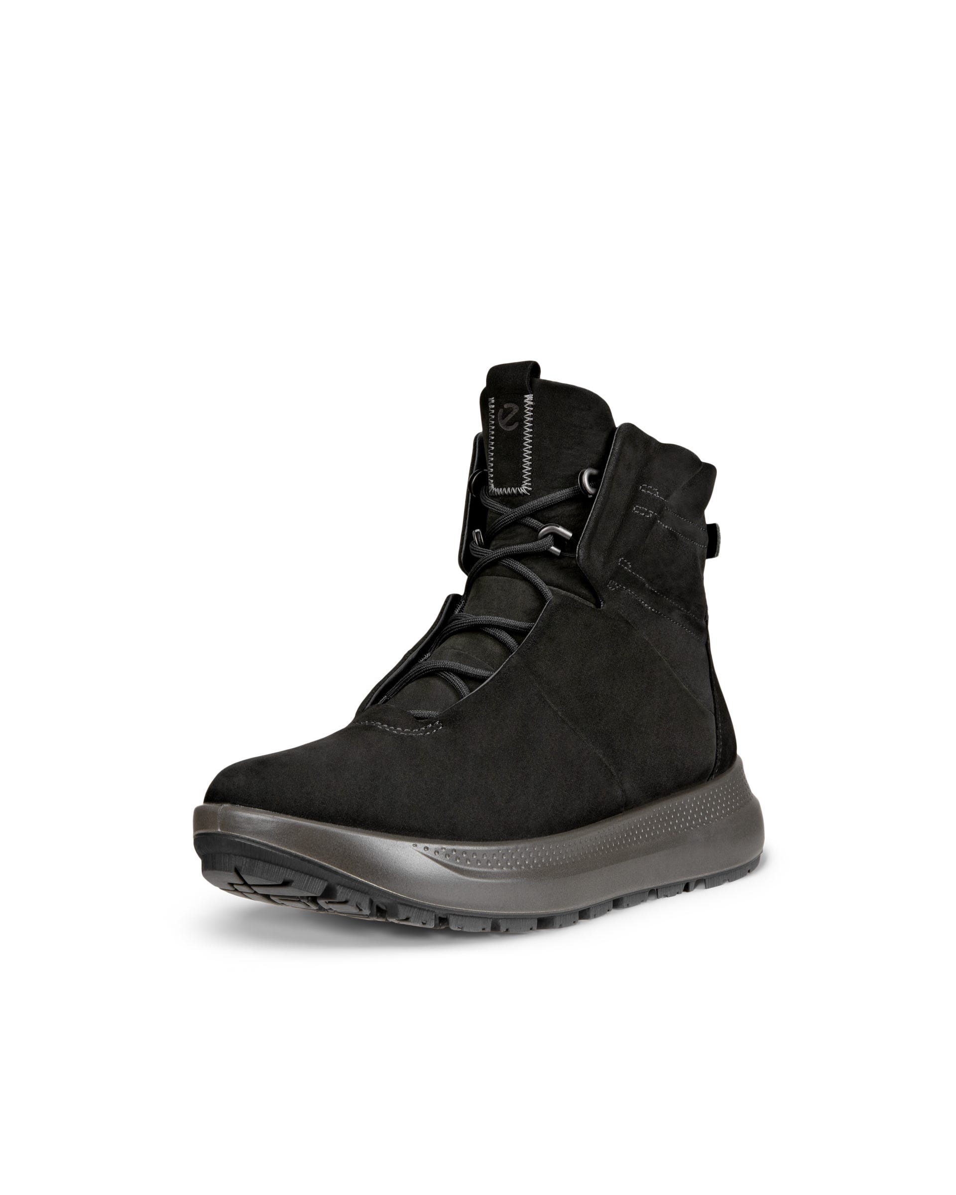 Women's ECCO® Solice Nubuck Gore-Tex Mid-Cut Outdoor Boot - Black - Main