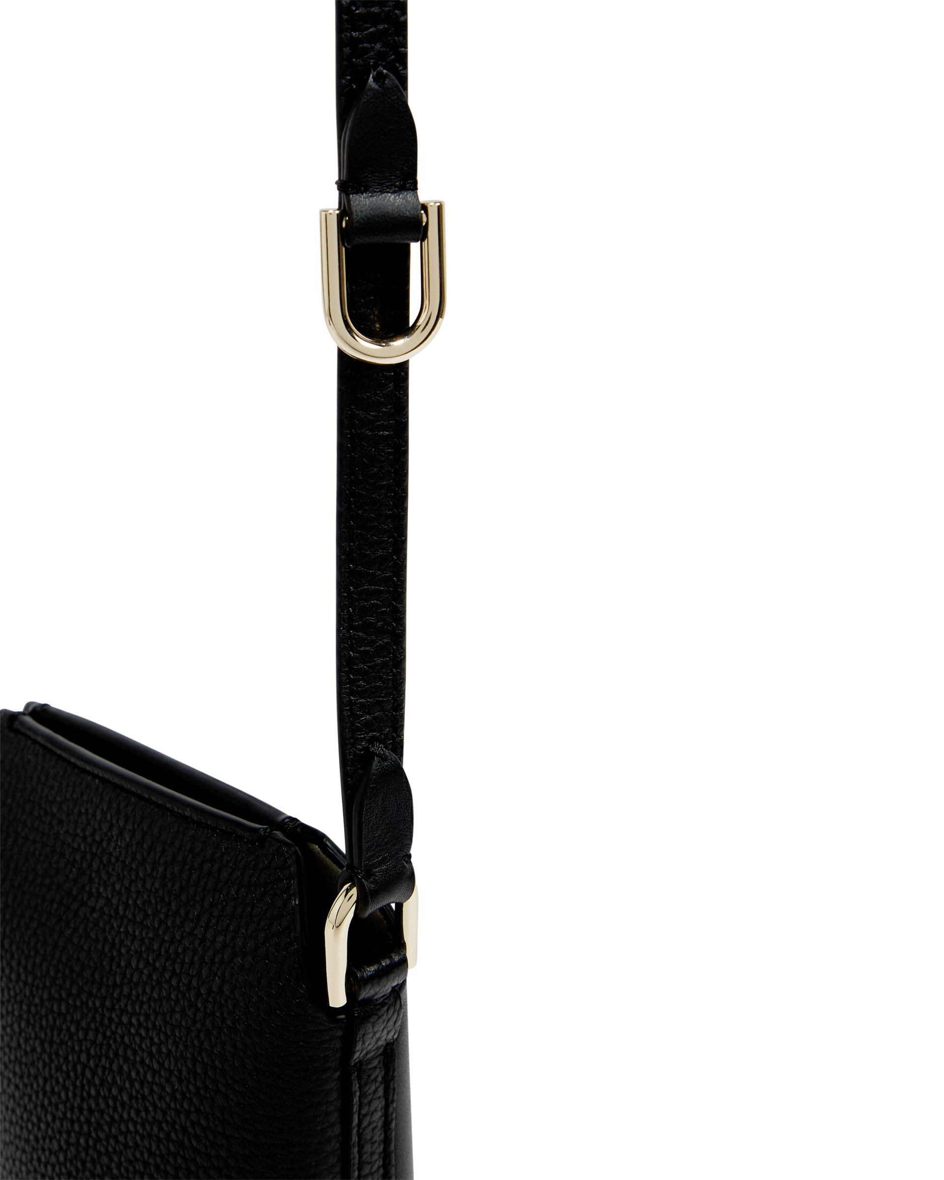ECCO® Textureblock Pot Leather Crossbody Bag - Black - Detail-1