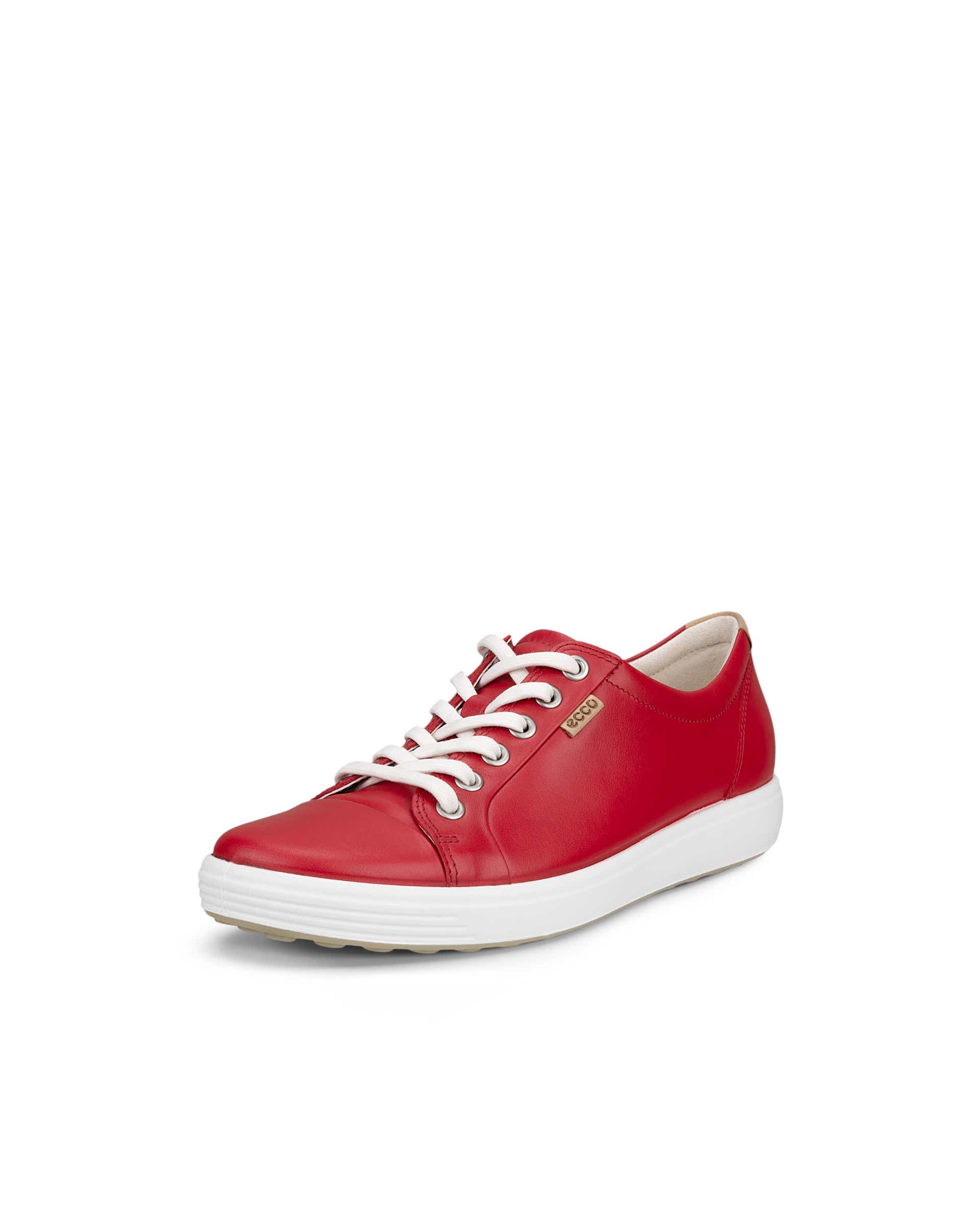 ECCO® SOFT 7 Damen Ledersneaker - Rot - Main
