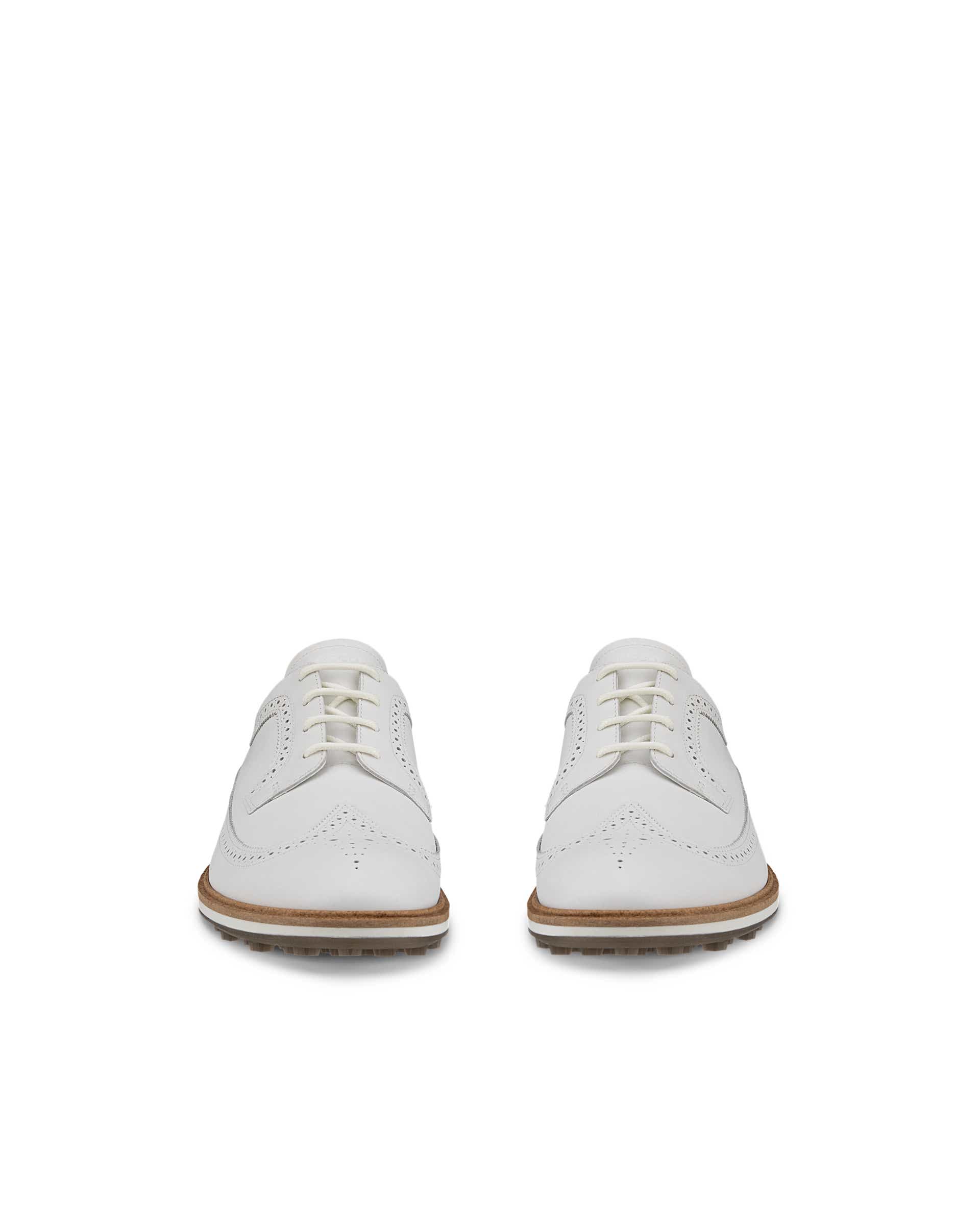 ECCO Golf Classic Hybrid メンズ レザーウォータープルーフゴルフシューズ - ホワイト - Front pair