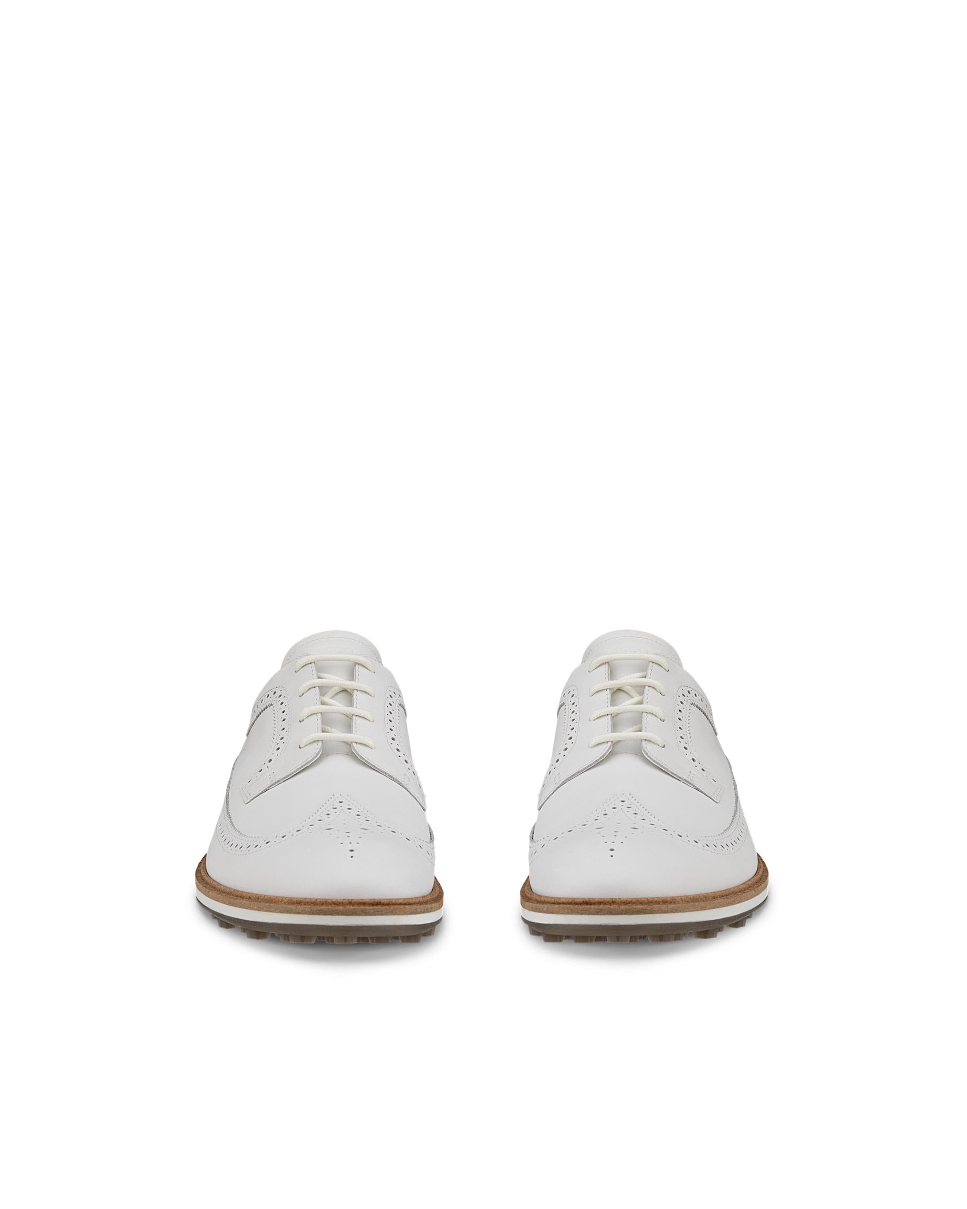 ECCO Golf Classic Hybrid メンズ レザーウォータープルーフゴルフシューズ - ホワイト - Front pair