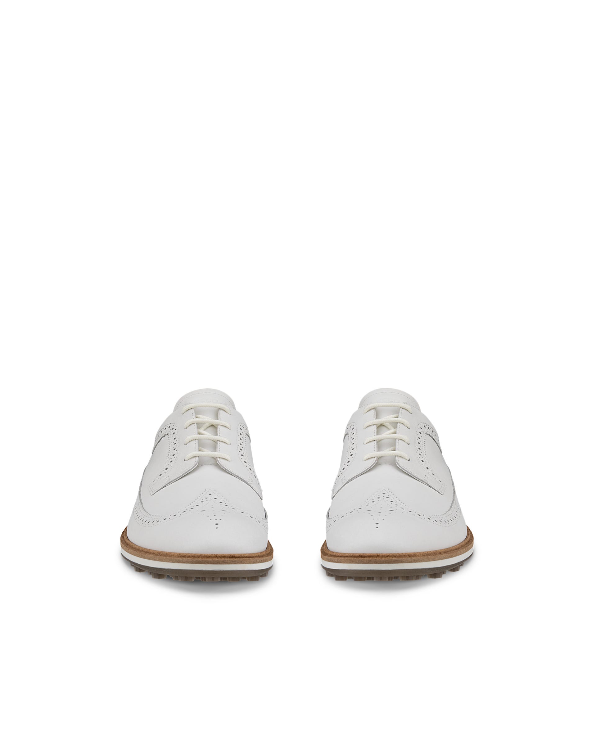 ECCO Golf Classic Hybrid メンズ レザーウォータープルーフゴルフシューズ - ホワイト - Front pair