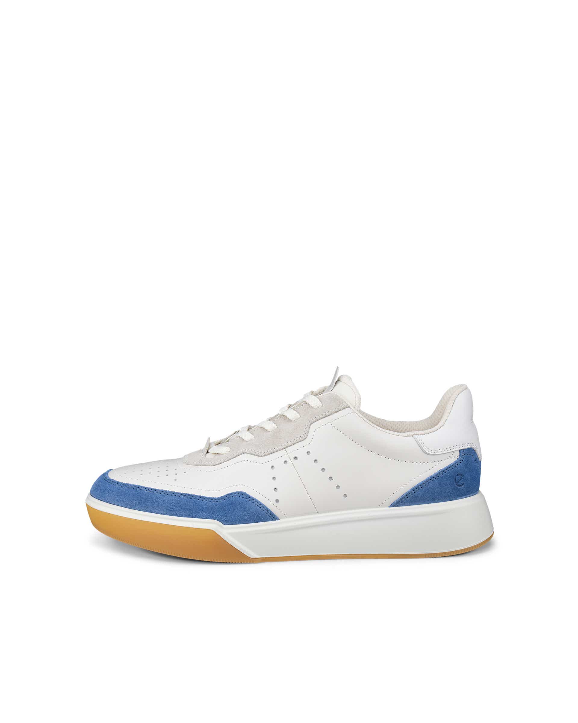 ECCO® STREET COURT Herren Ledersneaker - Blau - Outside