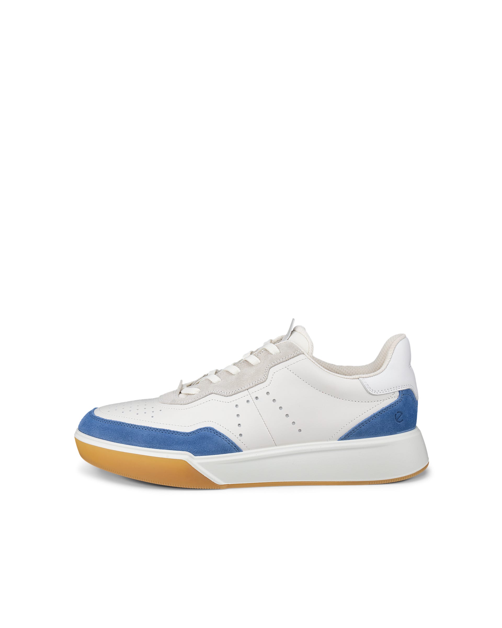 ECCO® STREET COURT Herren Ledersneaker - Blau - Outside