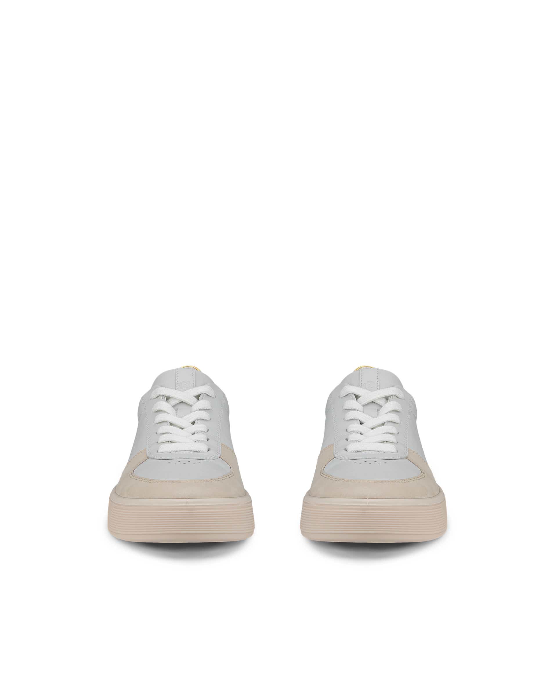 ECCO Street Tray Low ウィメンズ レザースニーカー - ベージュ - Front pair