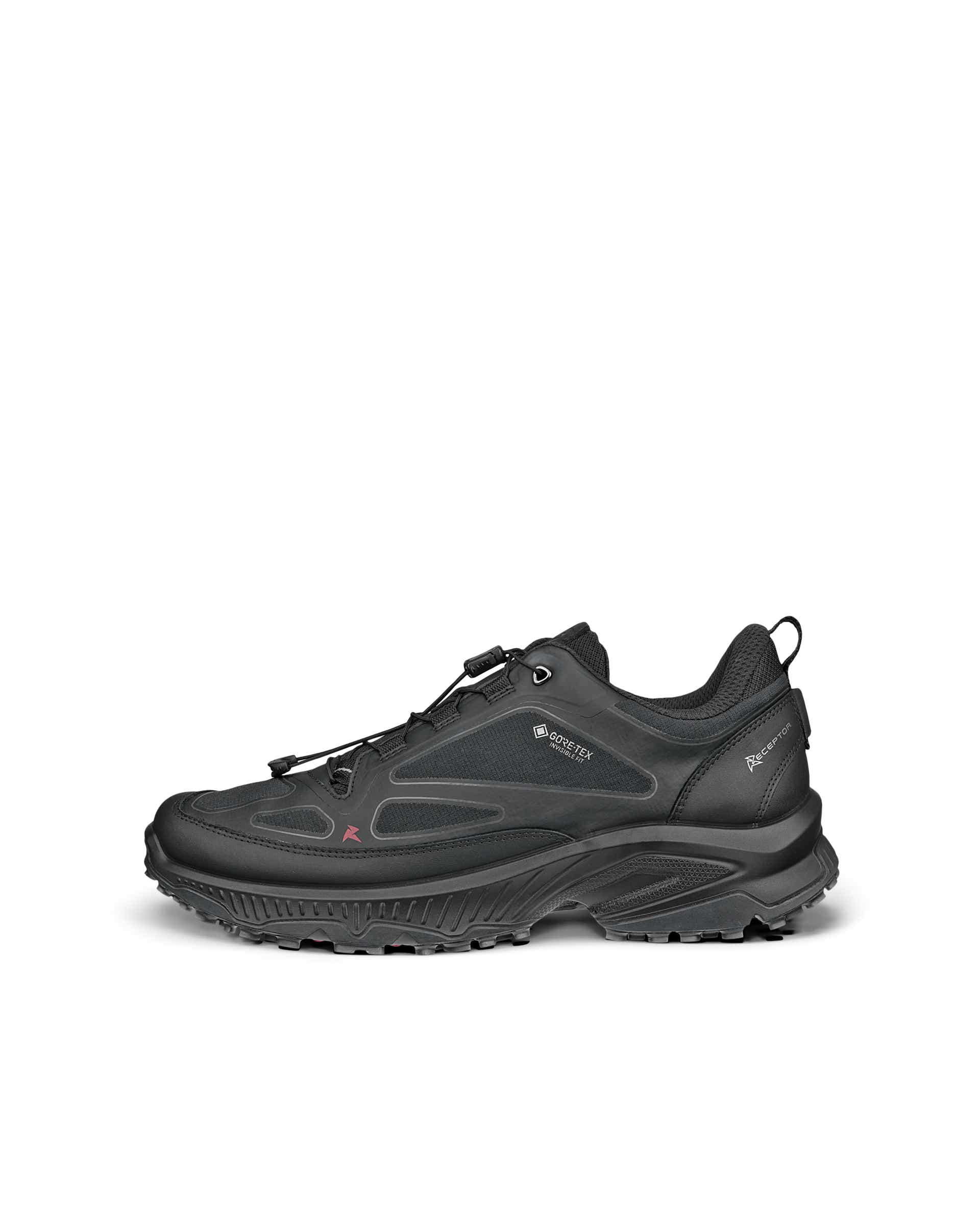 Men's ECCO® RECEPTOR XP Textile Gore-Tex Outdoor Trainer - Black - Outside