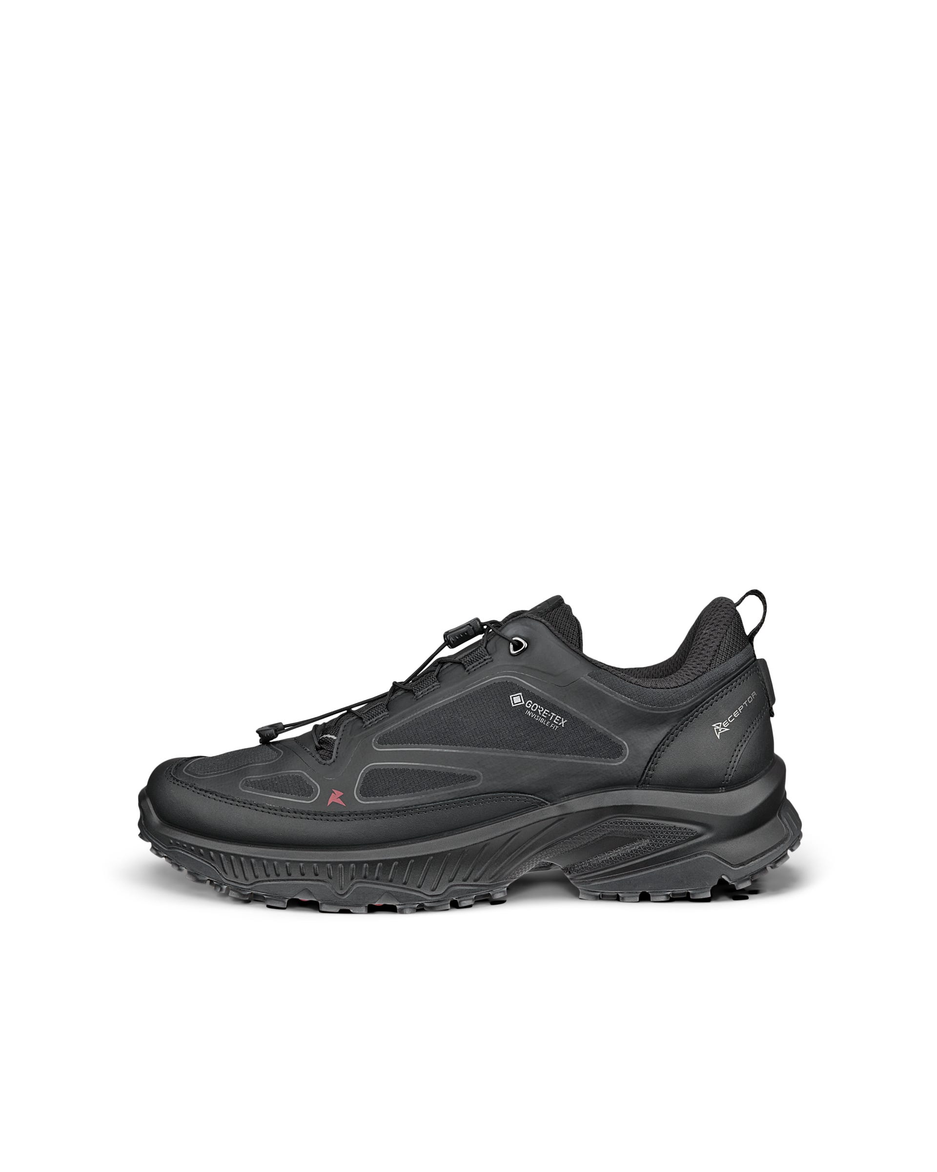 Men's ECCO® RECEPTOR XP Textile Gore-Tex Outdoor Trainer - Black - Outside
