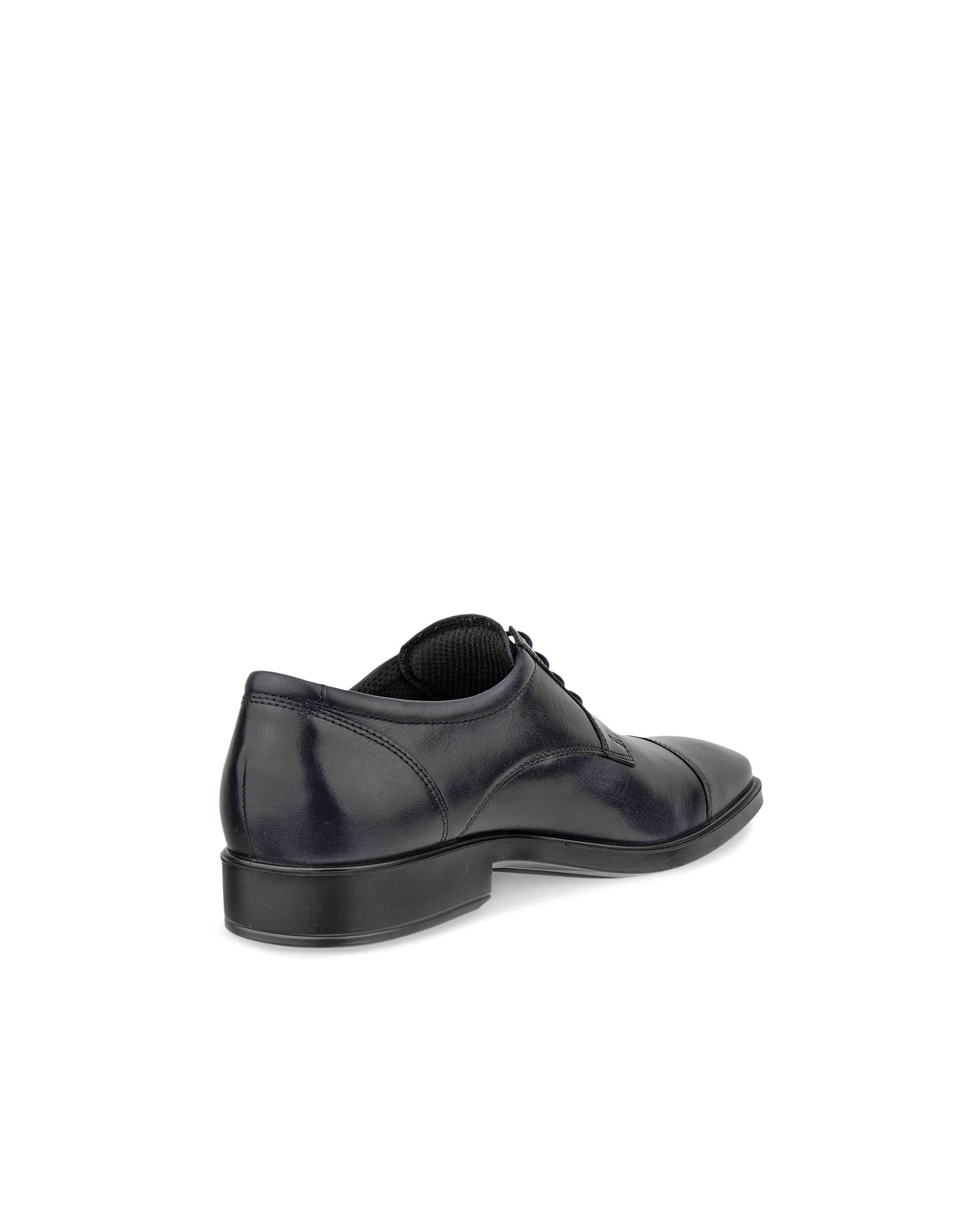 Men's ECCO® Metropole Milan Leather Derby Shoe - Blue - Back