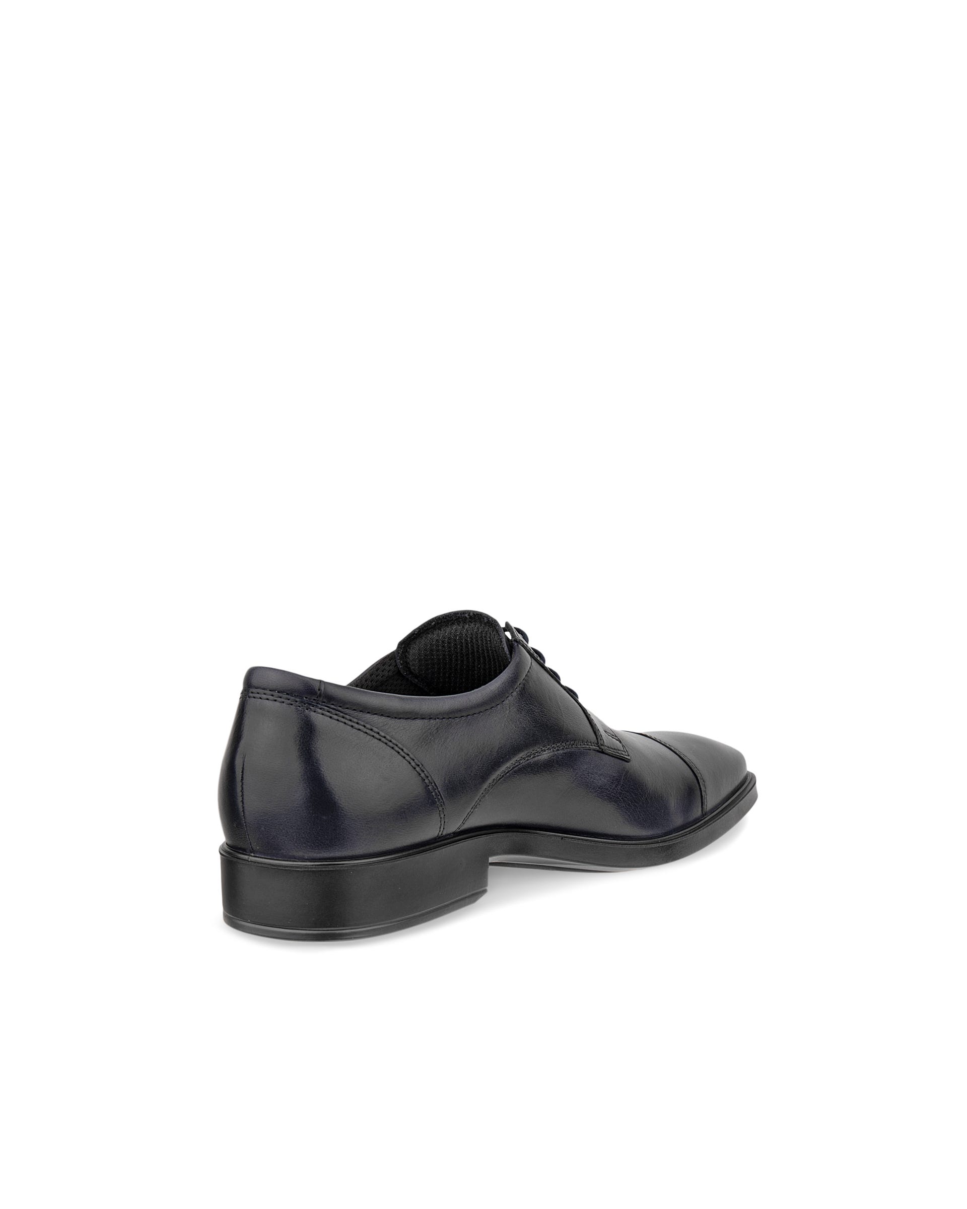 Men's ECCO® Metropole Milan Leather Derby Shoe - Blue - Back