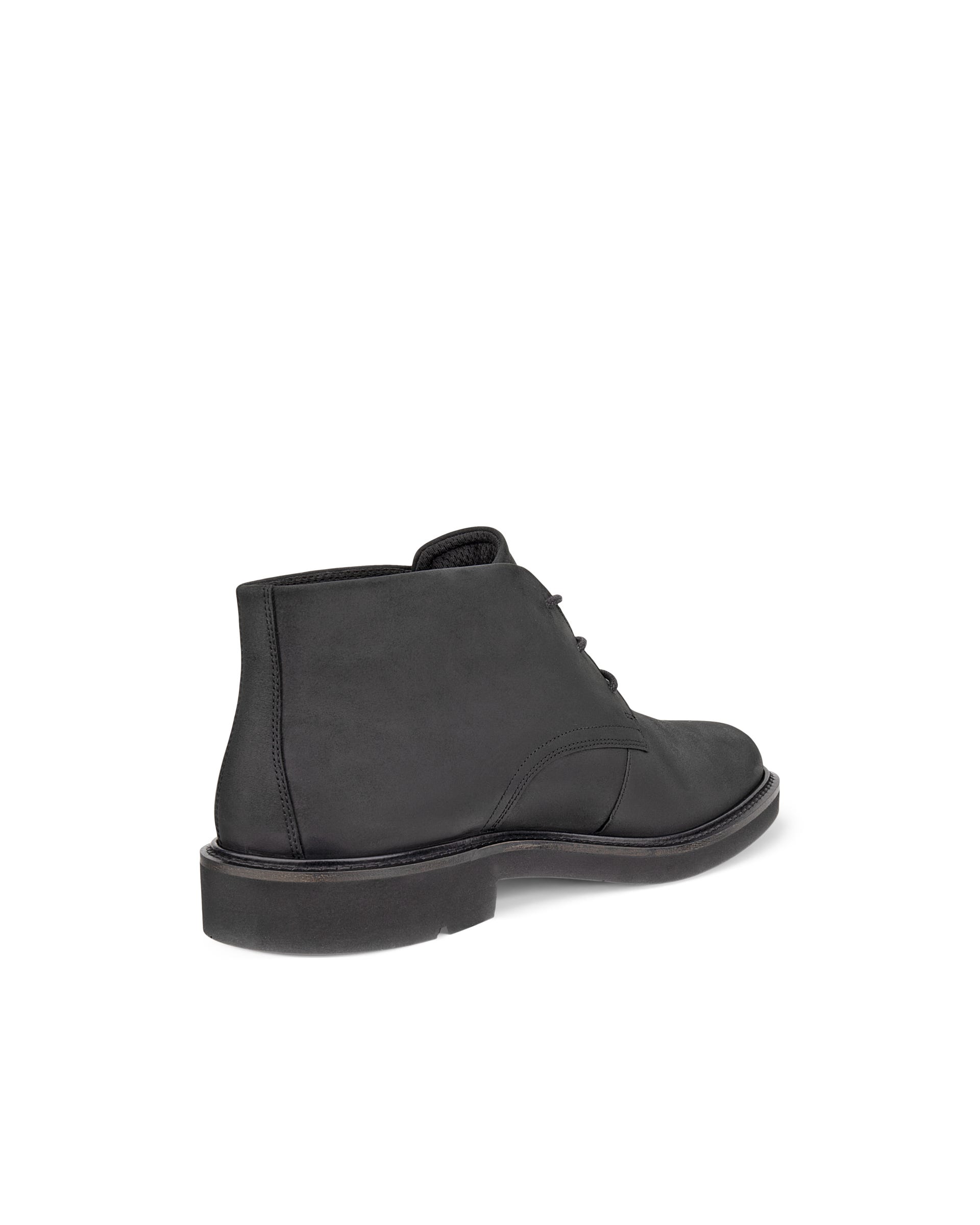 Men's ECCO® Metropole London Nubuck Chukka Boot - Black - Back
