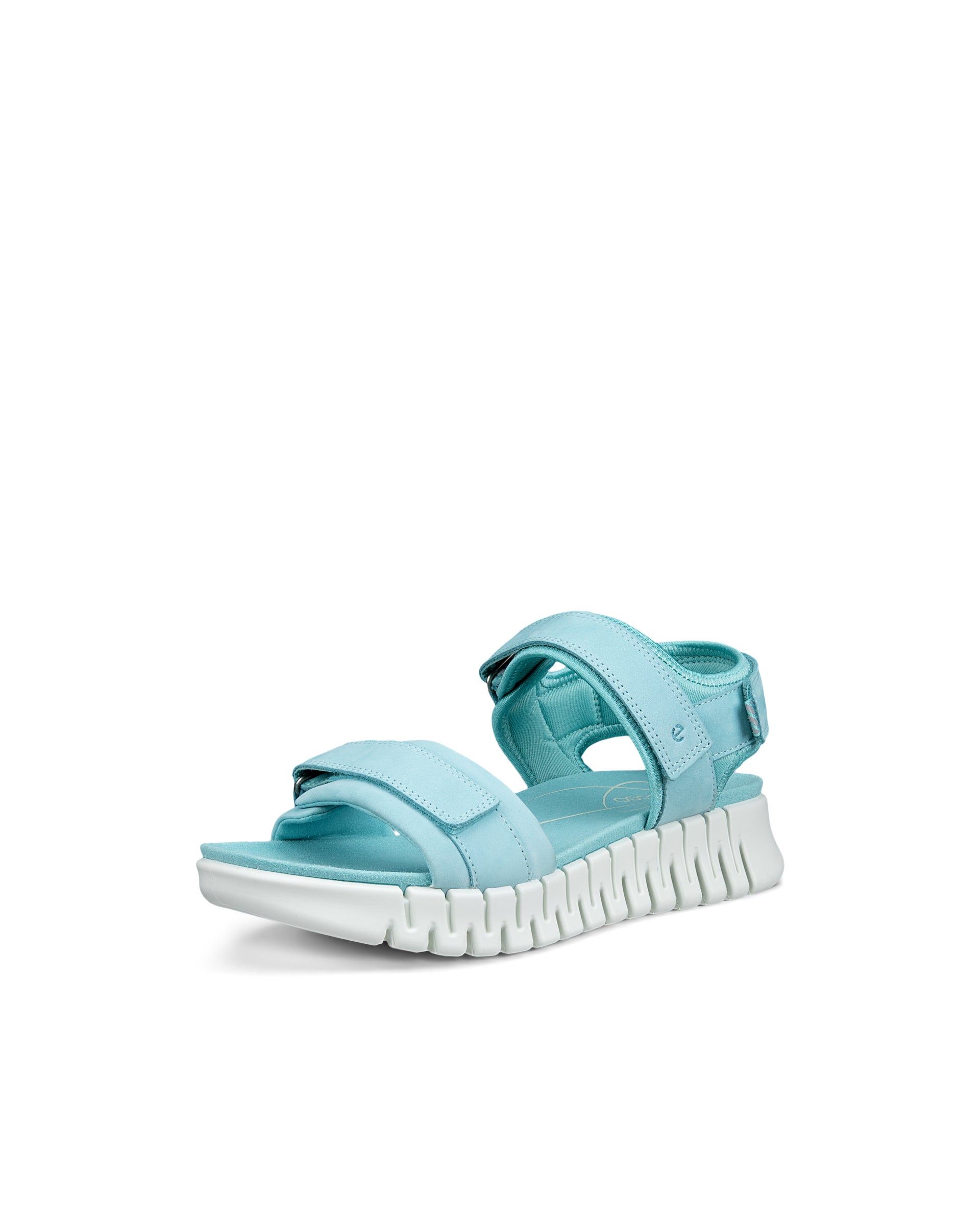 Women's ECCO® Gruuv SOL Leather Three Strap Sandal - Blue - Main