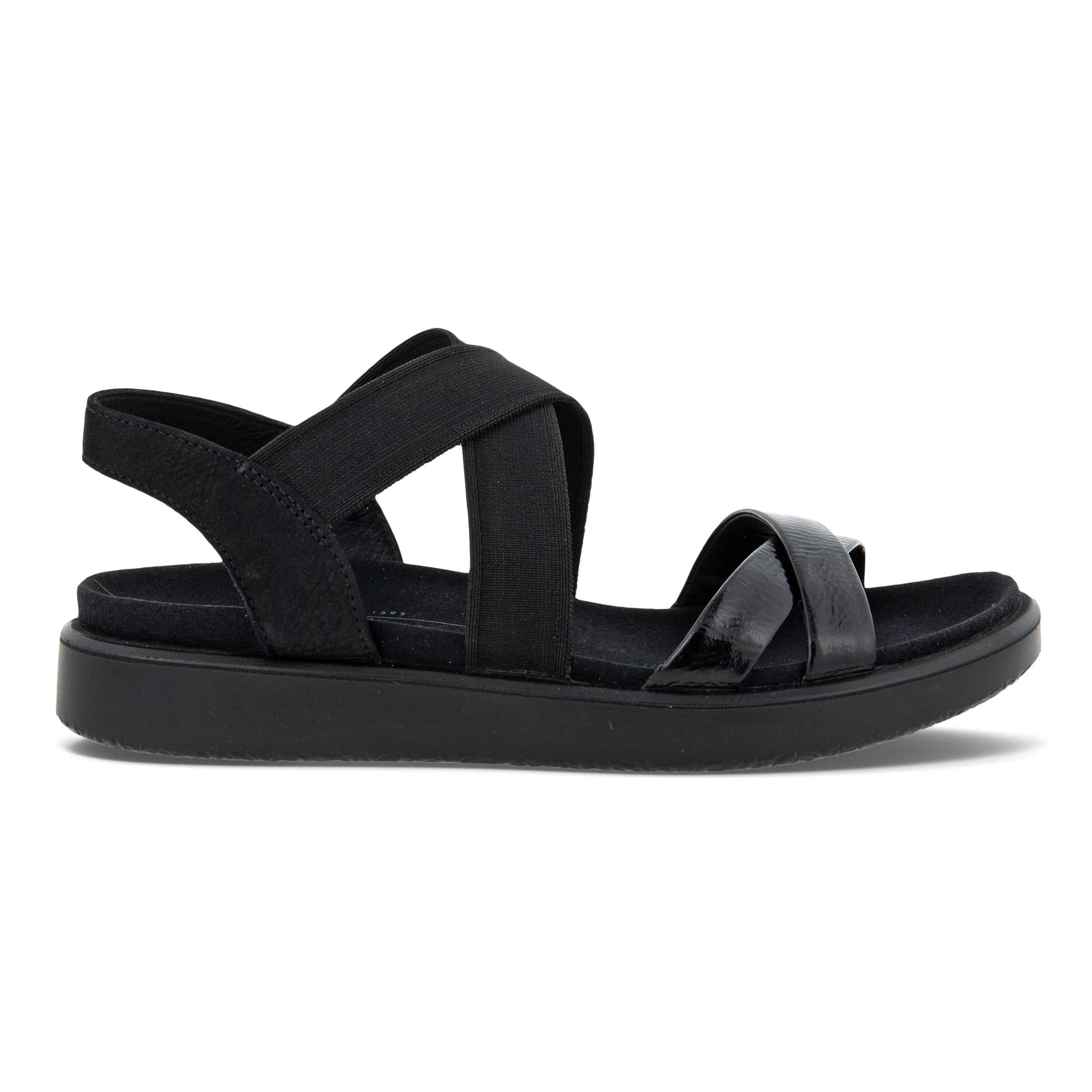ECCO FLOWT W Flat Sandal - Black - Outside