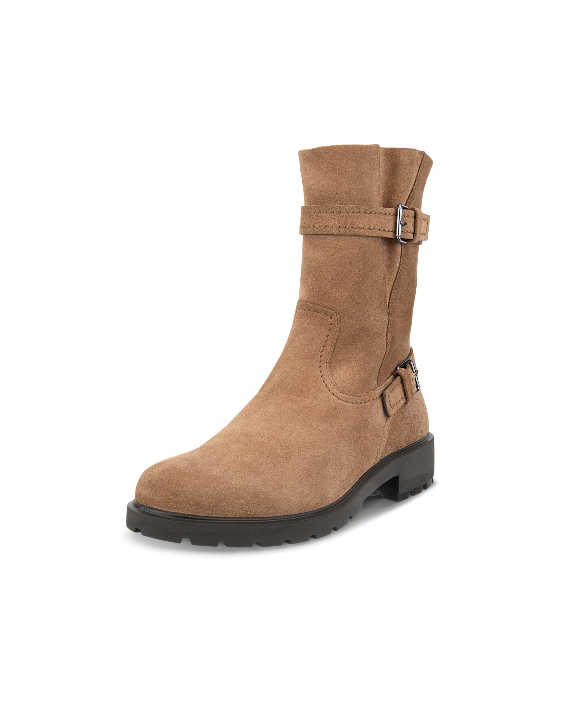 Women's ECCO® METROPOLE VIENNA Suede High-Cut Boot - Brown - Outside