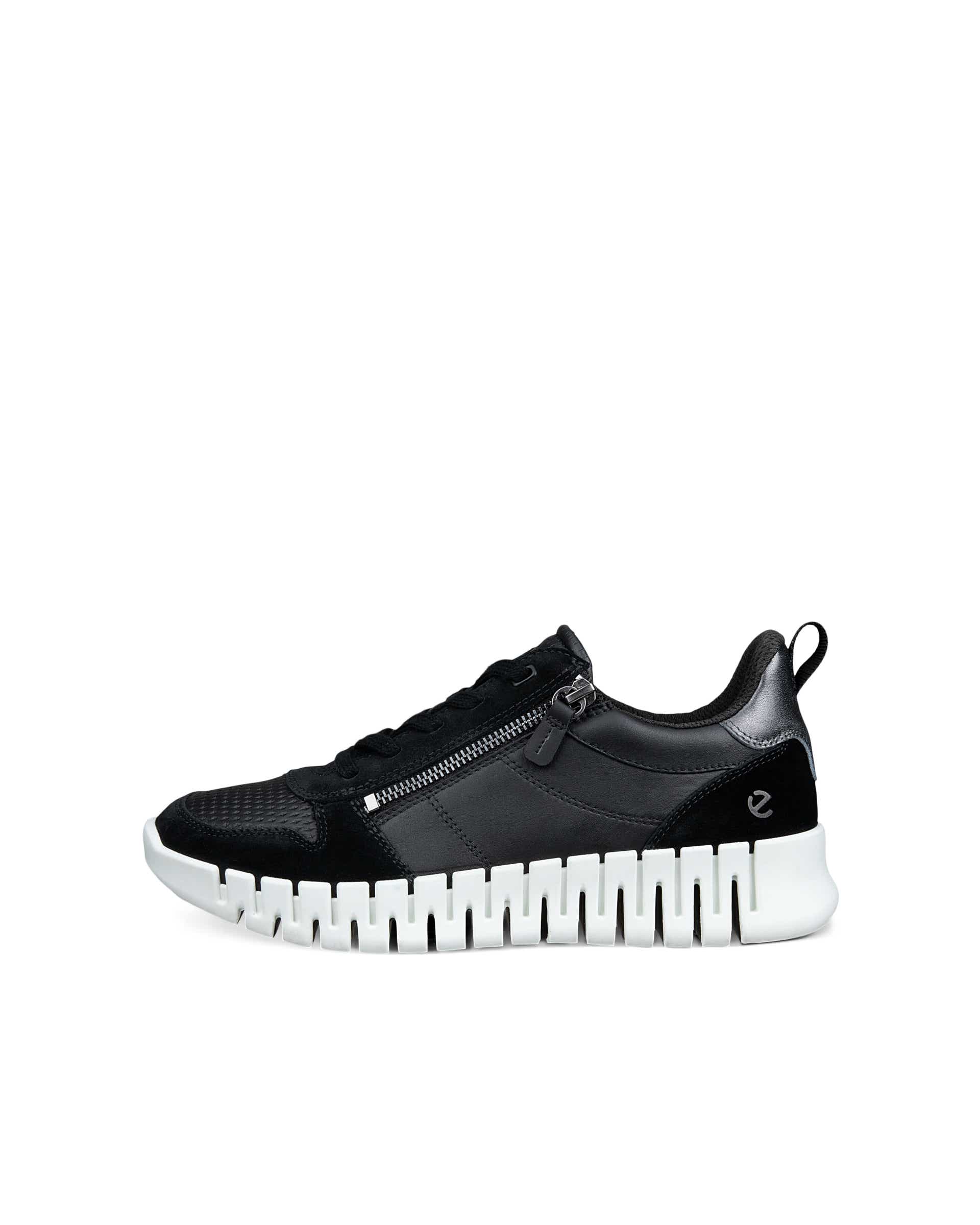 ECCO GRUUV SIDE ZIP WOMEN'S SNEAKER - Black - Outside