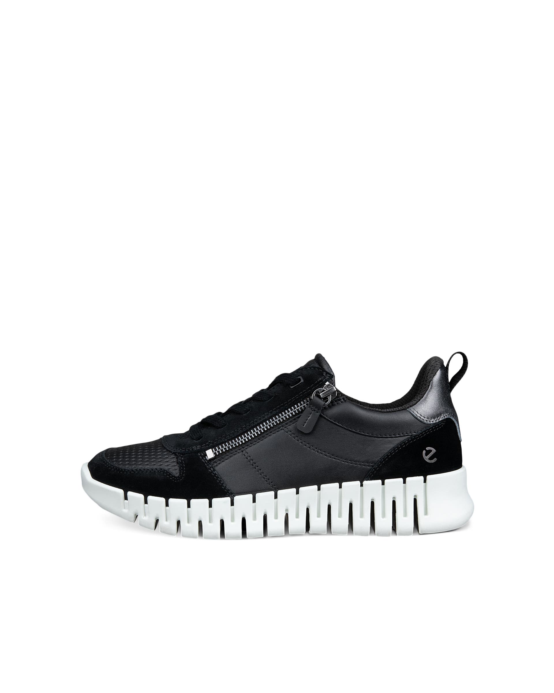 ECCO GRUUV SIDE ZIP WOMEN'S SNEAKER - Black - Outside