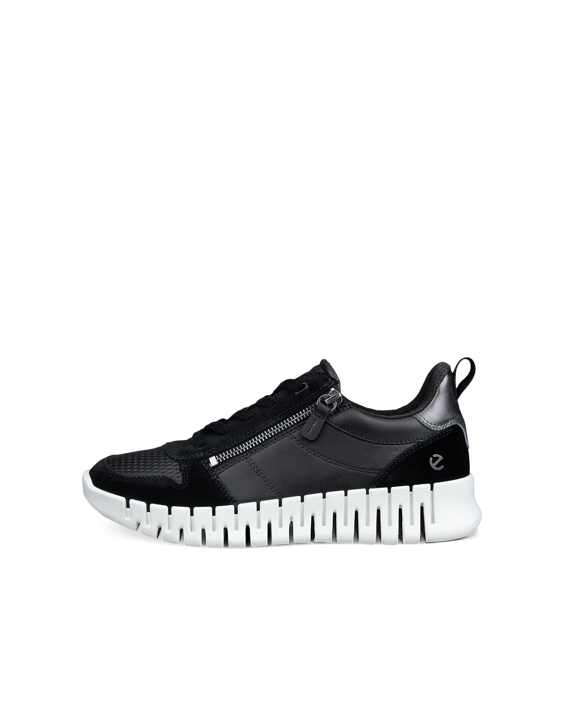 ECCO GRUUV SIDE ZIP WOMEN'S SNEAKER - Black - Outside