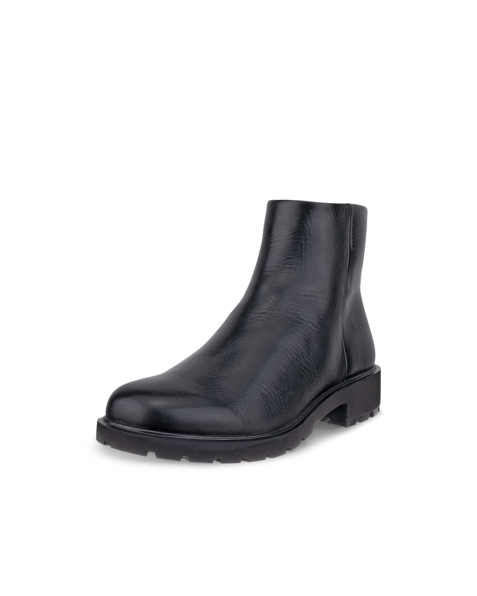 Women's ECCO® METROPOLE VIENNA Leather Mid-Cut Boot - Black - Main