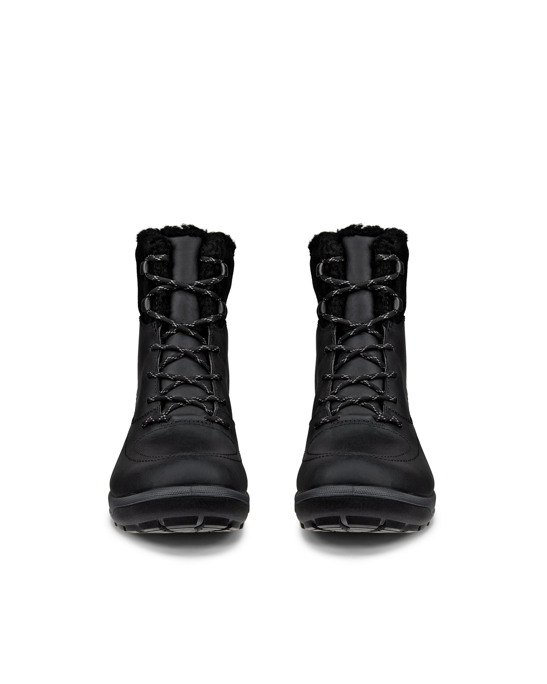 Women's ECCO® Trace Lite Waterproof Oiled Nubuck Boot - Black - Front pair