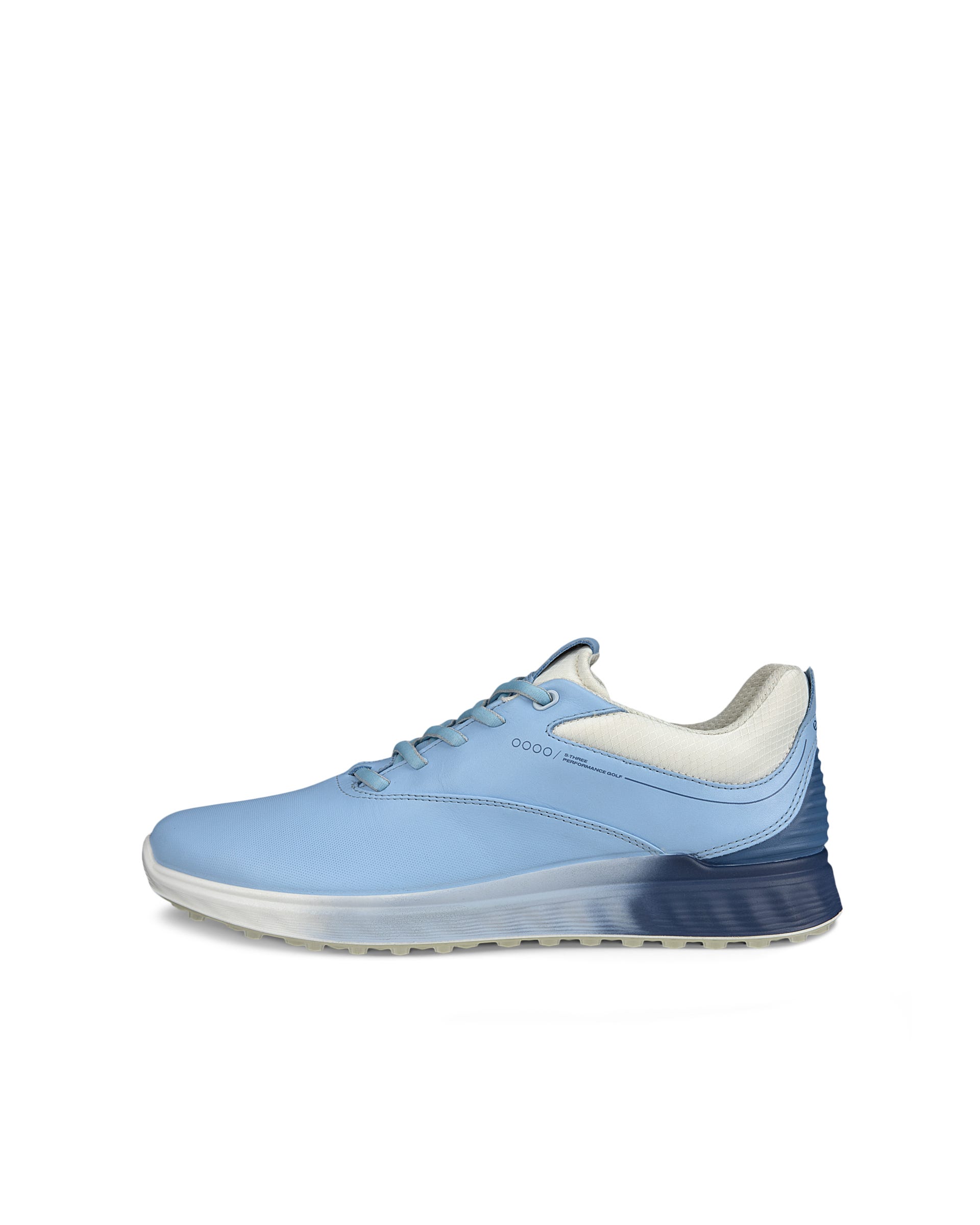 Ladies ECCO® Golf S-Three Leather Gore-Tex Shoe - Blue - Outside