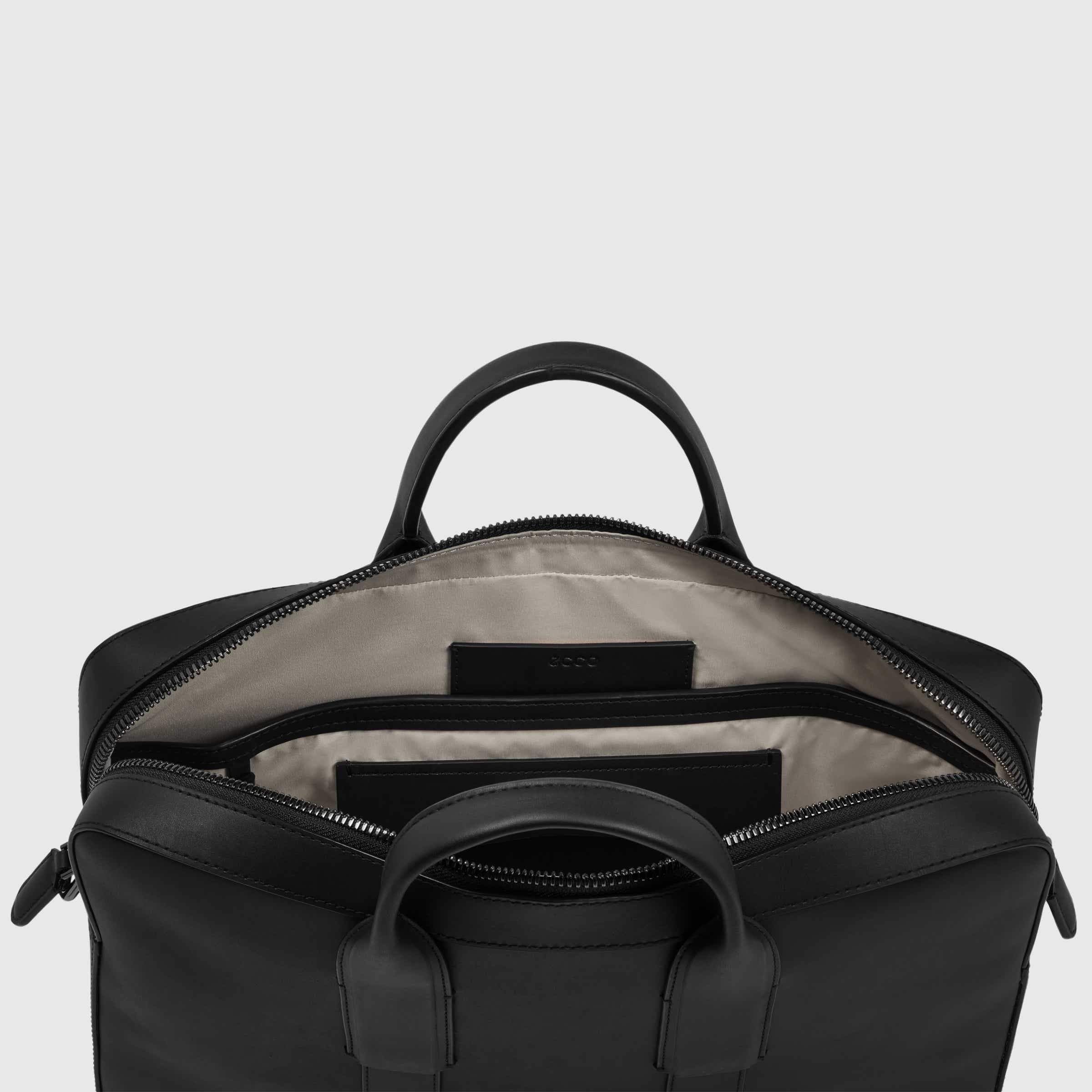 ECCO® City Leather Laptop Bag - Black - Inside