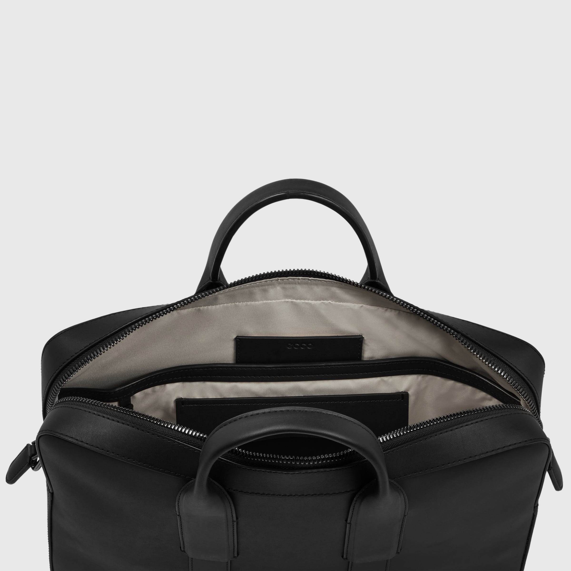 ECCO® City Leather Laptop Bag - Black - Inside