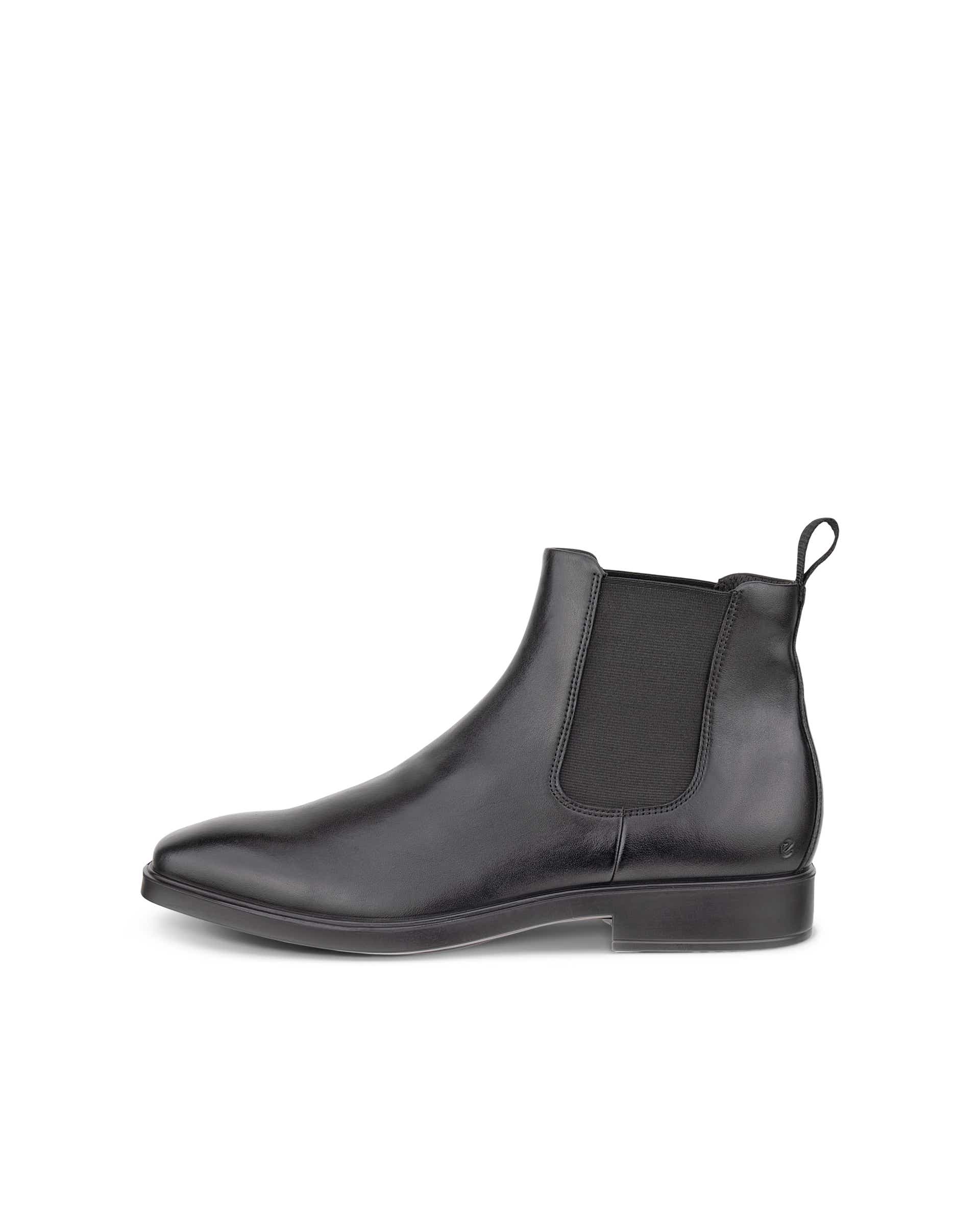 Men's ECCO® Metropole Milan Leather Chelsea Boot - Black - Outside