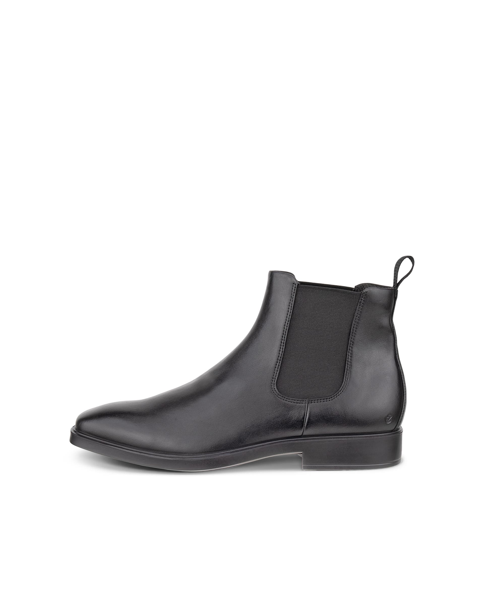 Men's ECCO® Metropole Milan Leather Chelsea Boot - Black - Outside