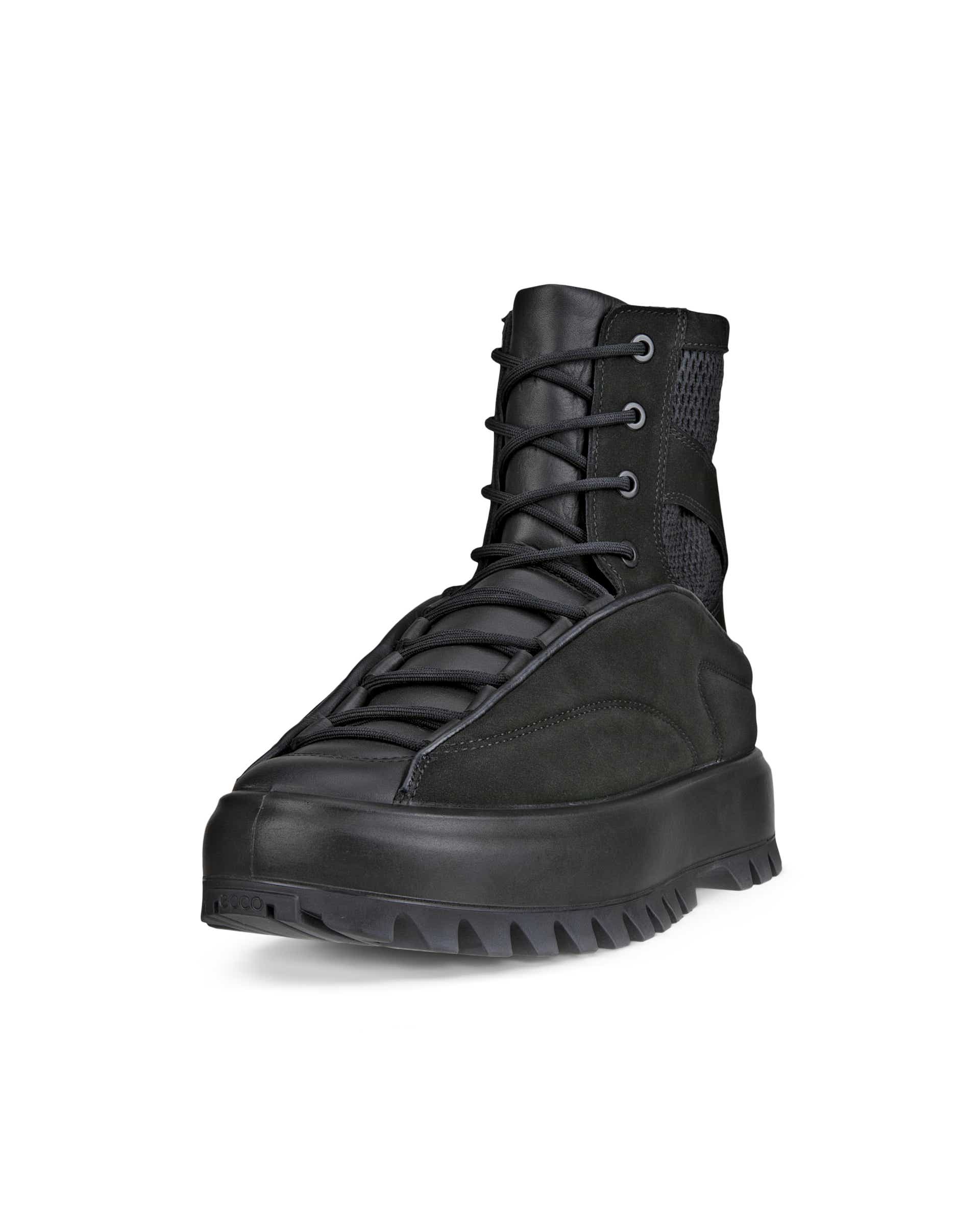 ECCO Street Ace RAL7000 ウィメンズ ヌバックブーツ - ブラック - Main