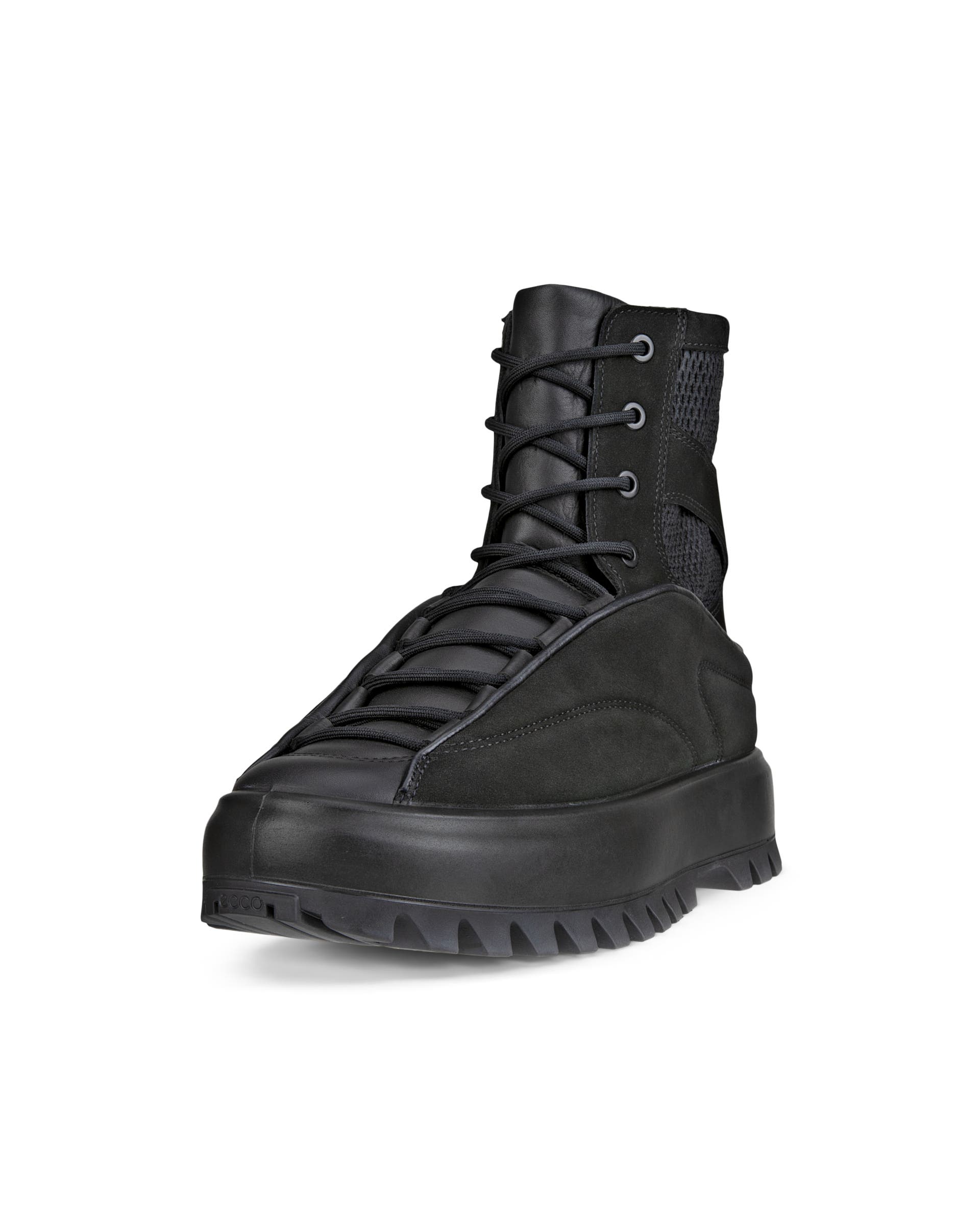ECCO Street Ace RAL7000 ウィメンズ ヌバックブーツ - ブラック - Main