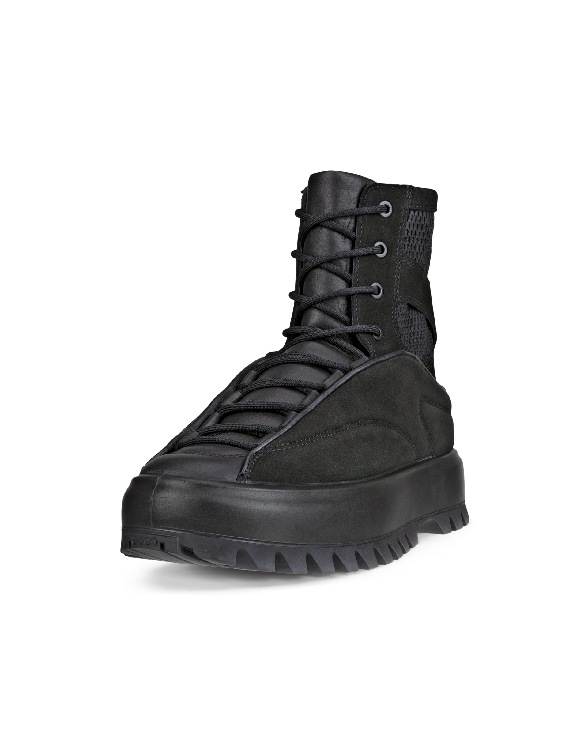 ECCO Street Ace RAL7000 ウィメンズ ヌバックブーツ - ブラック - Main