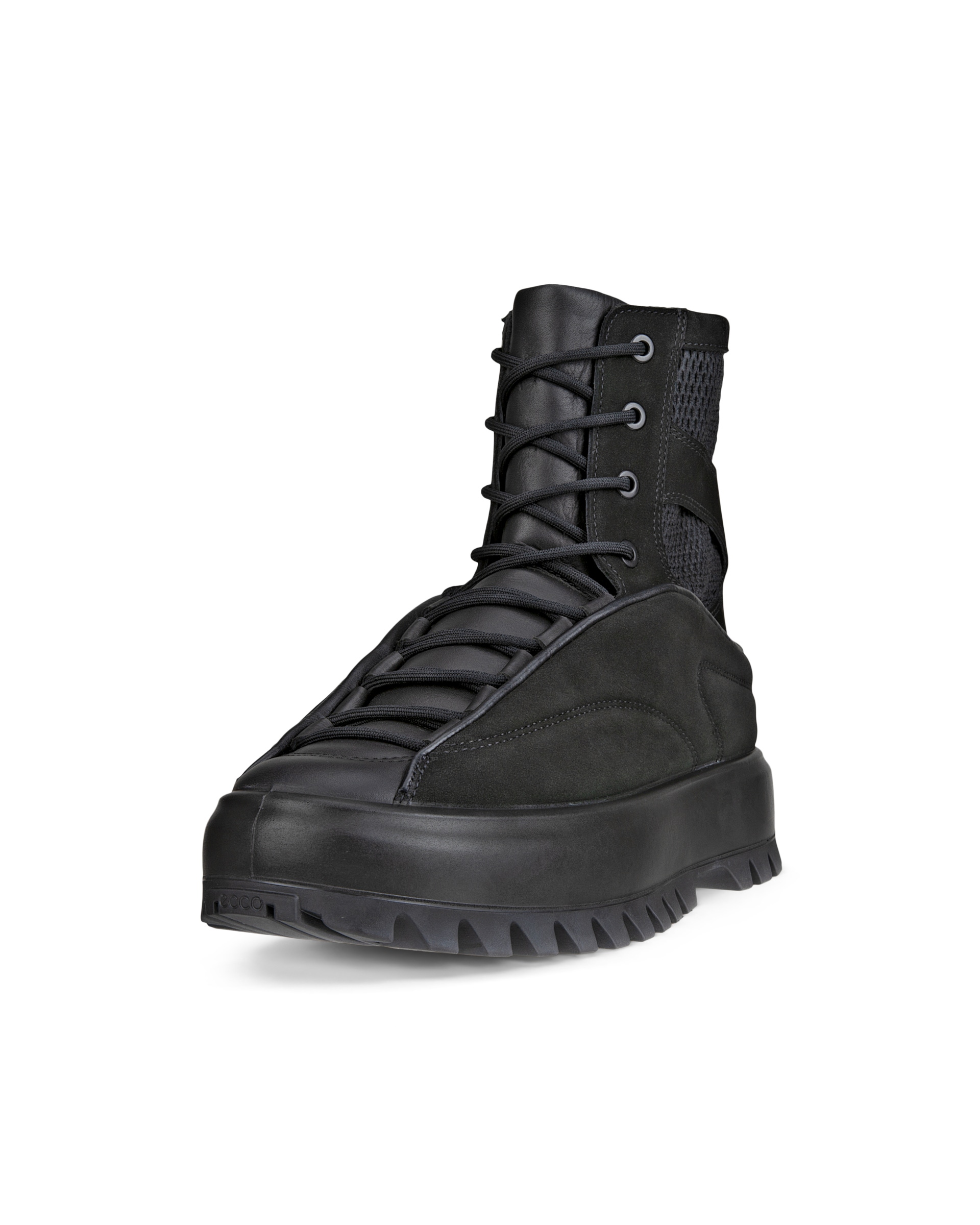 ECCO Street Ace RAL7000 ウィメンズ ヌバックブーツ - ブラック - Main