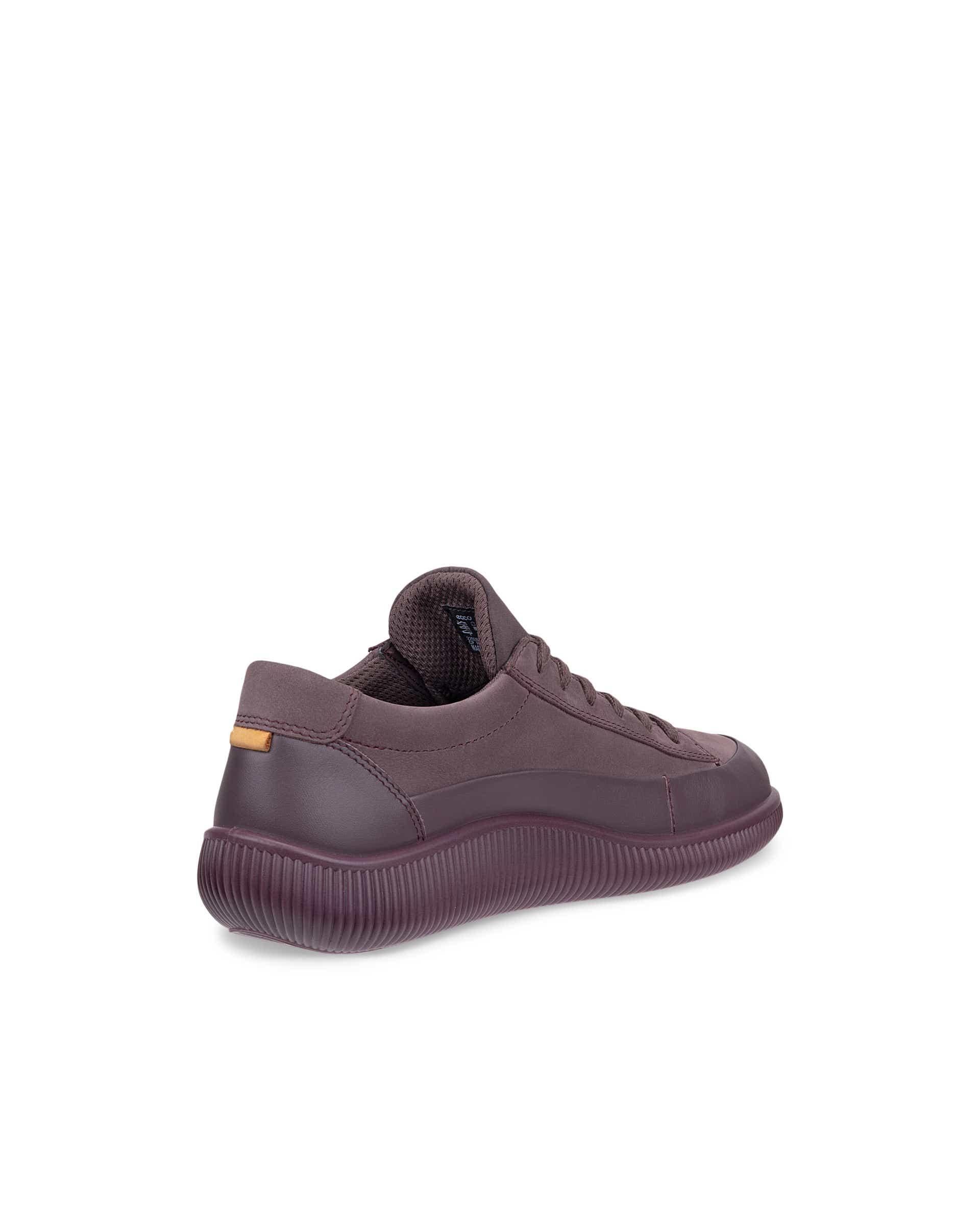 ECCO® SOFT ZERO chaussures imperméable en nubuck pour femme - Violet - Back