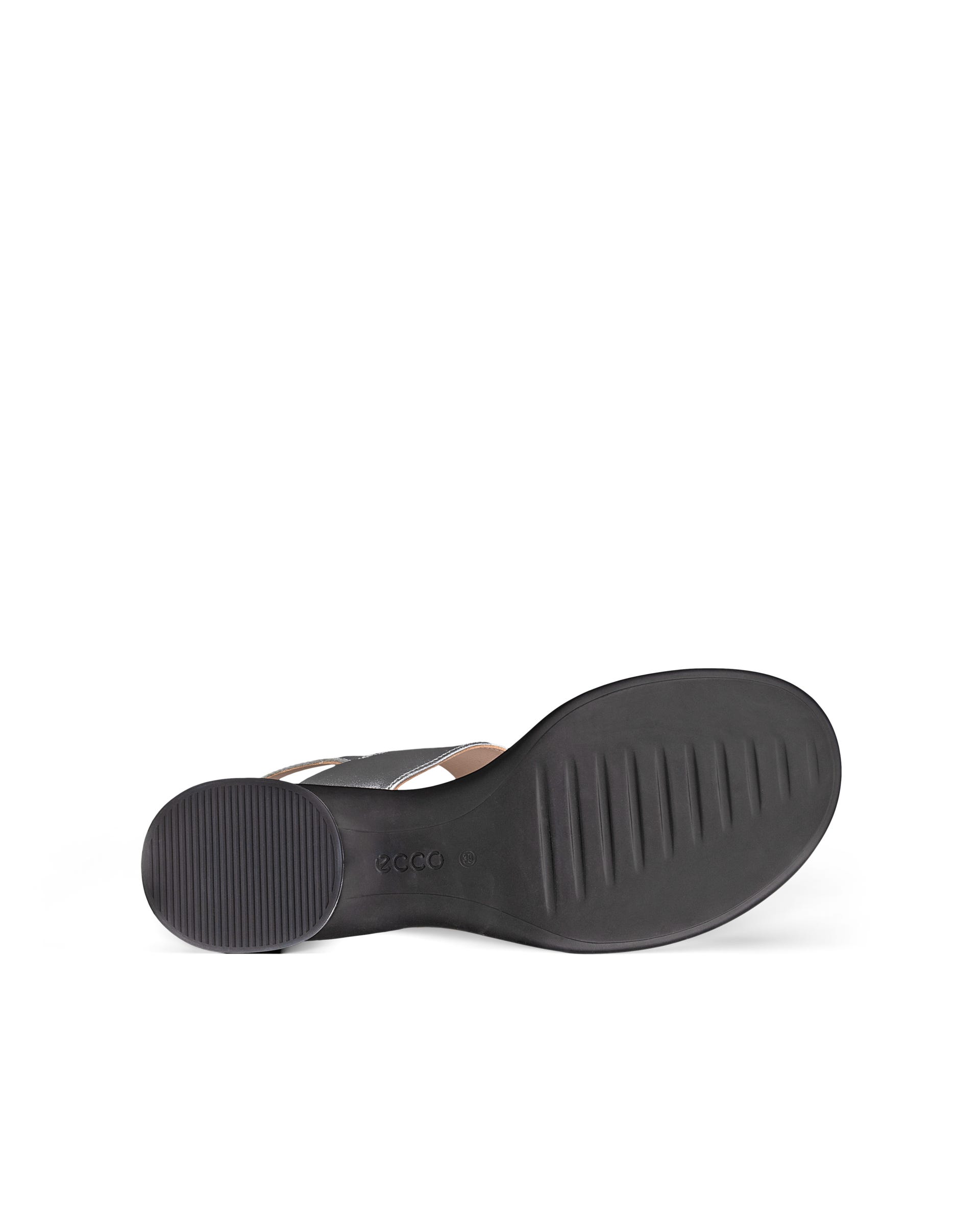 Women's ECCO® Sculpted Sandal LX 35 Leather Heeled Sandal - Silver - Sole