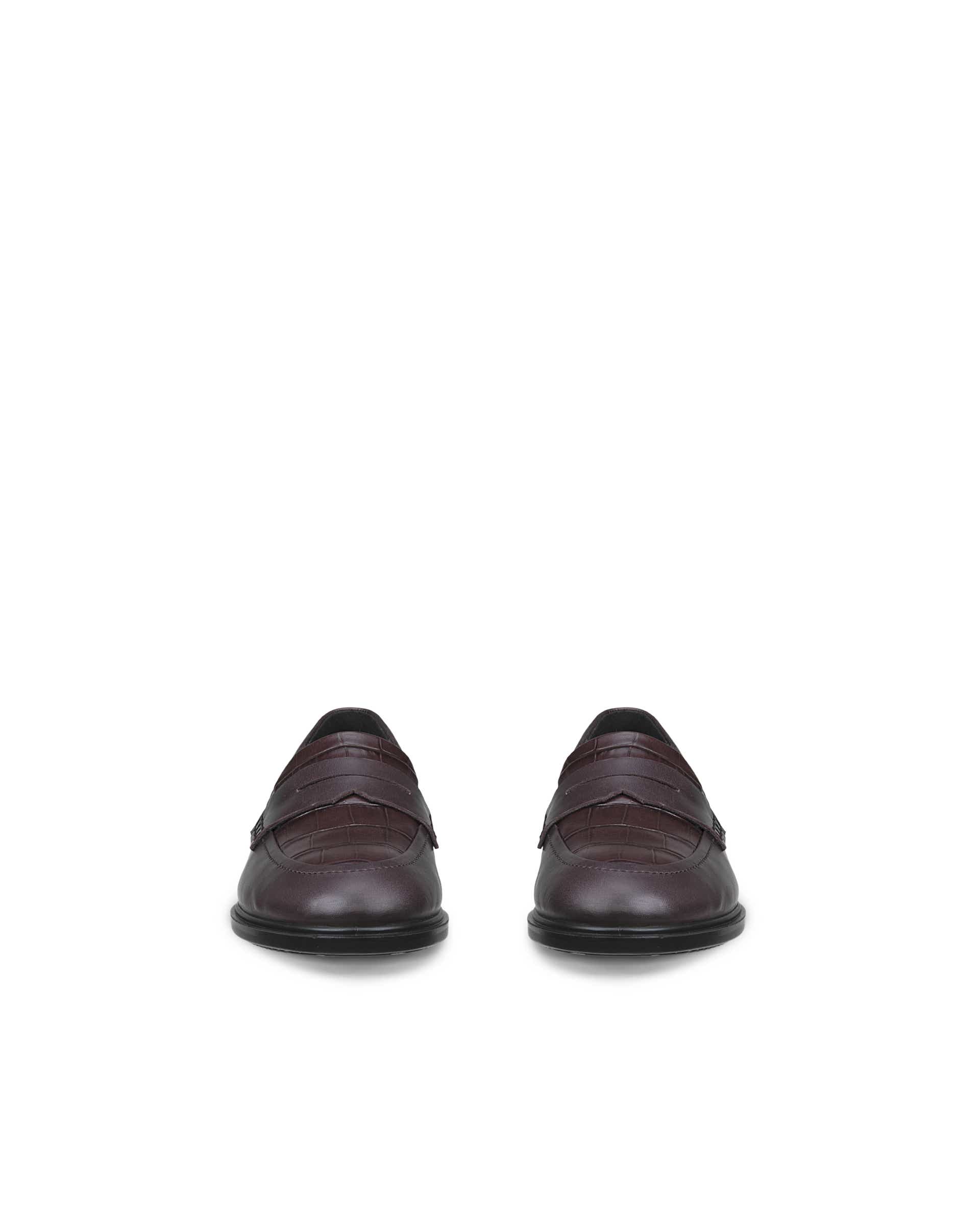 ECCO DRESS CLASSIC 15 ウィメンズ レザーローファー - ブラウン - Front pair