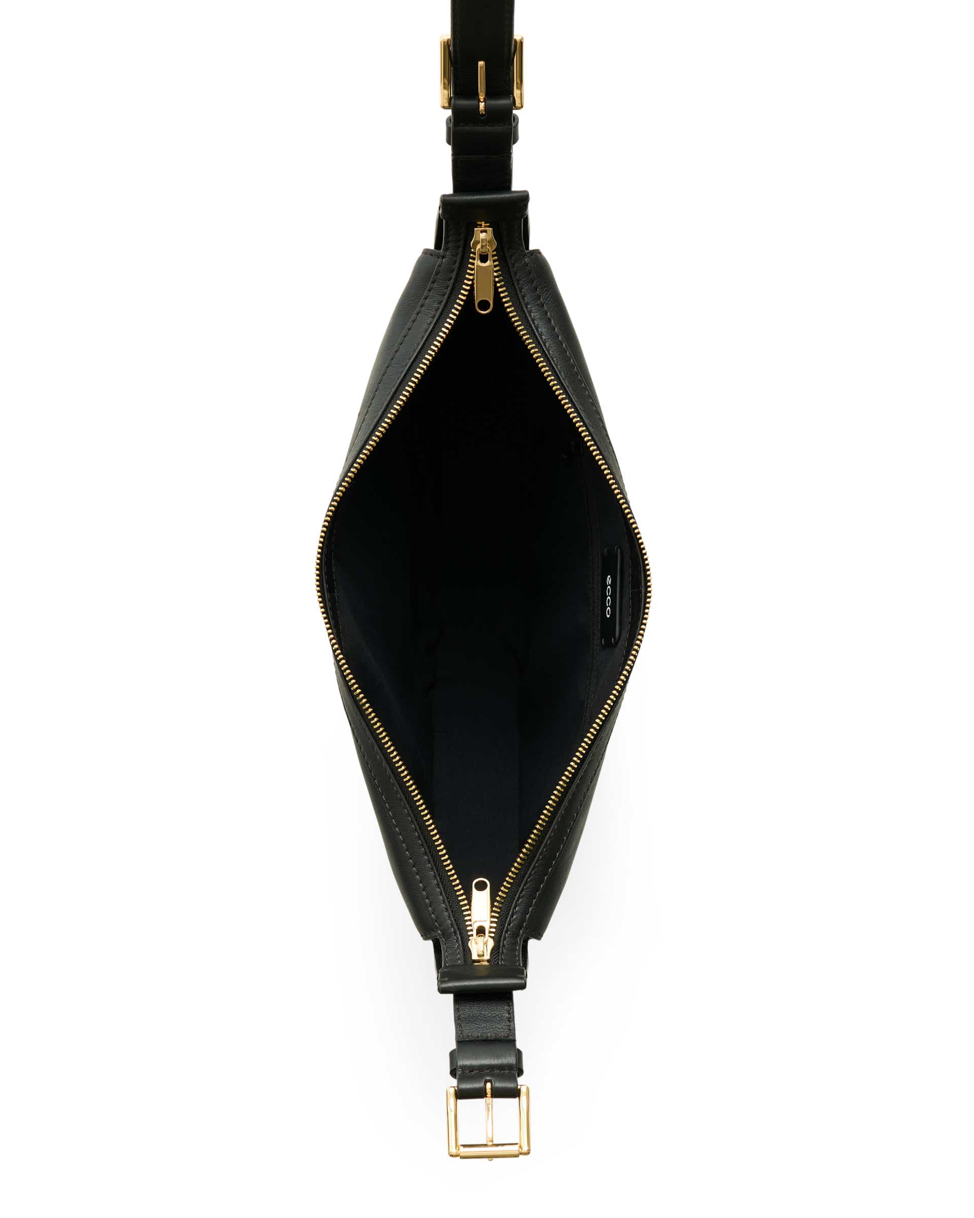 ECCO® FORTUNE Leather Shoulder Bag - Black - Birdeye