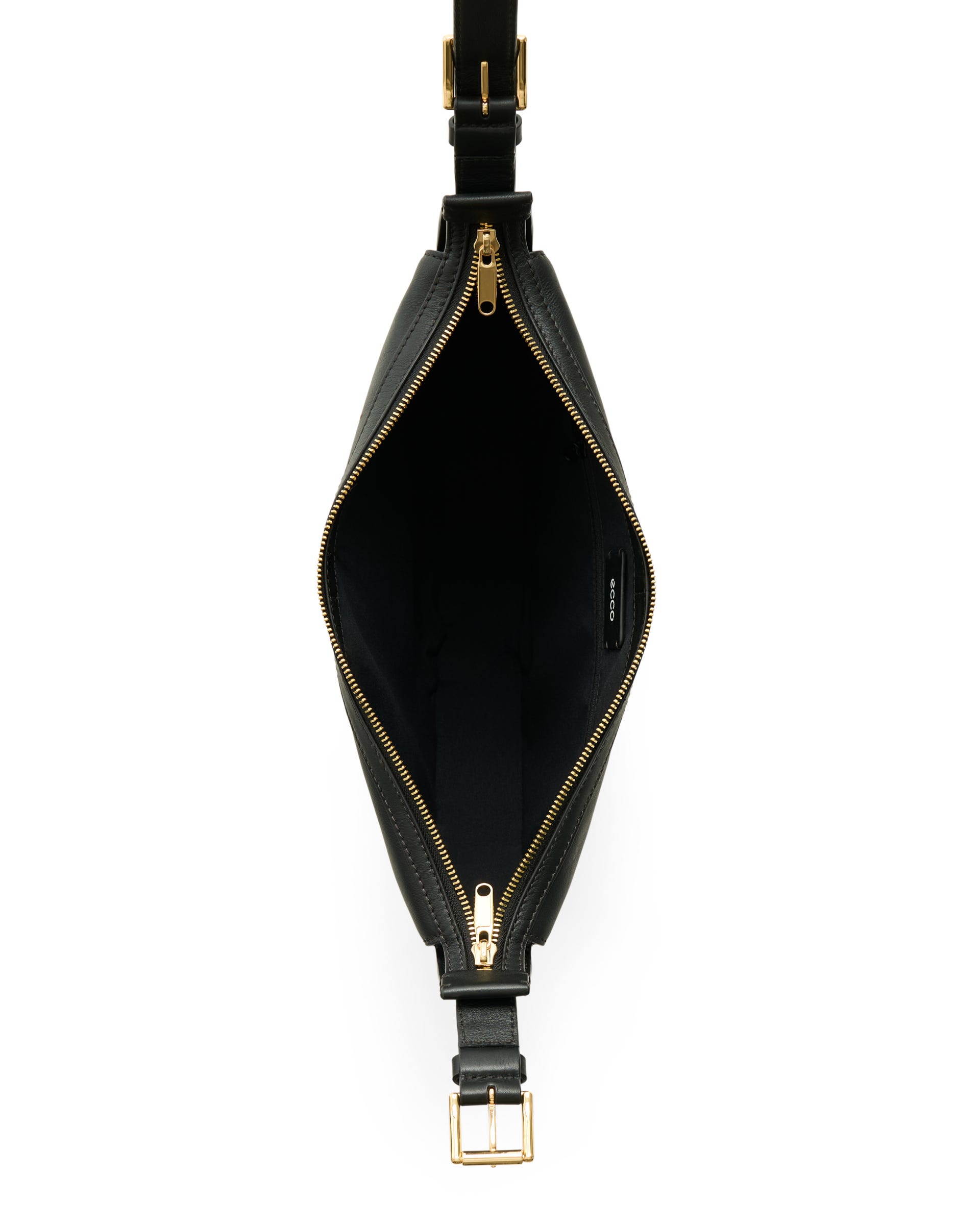 ECCO® FORTUNE Leather Shoulder Bag - Black - Birdeye