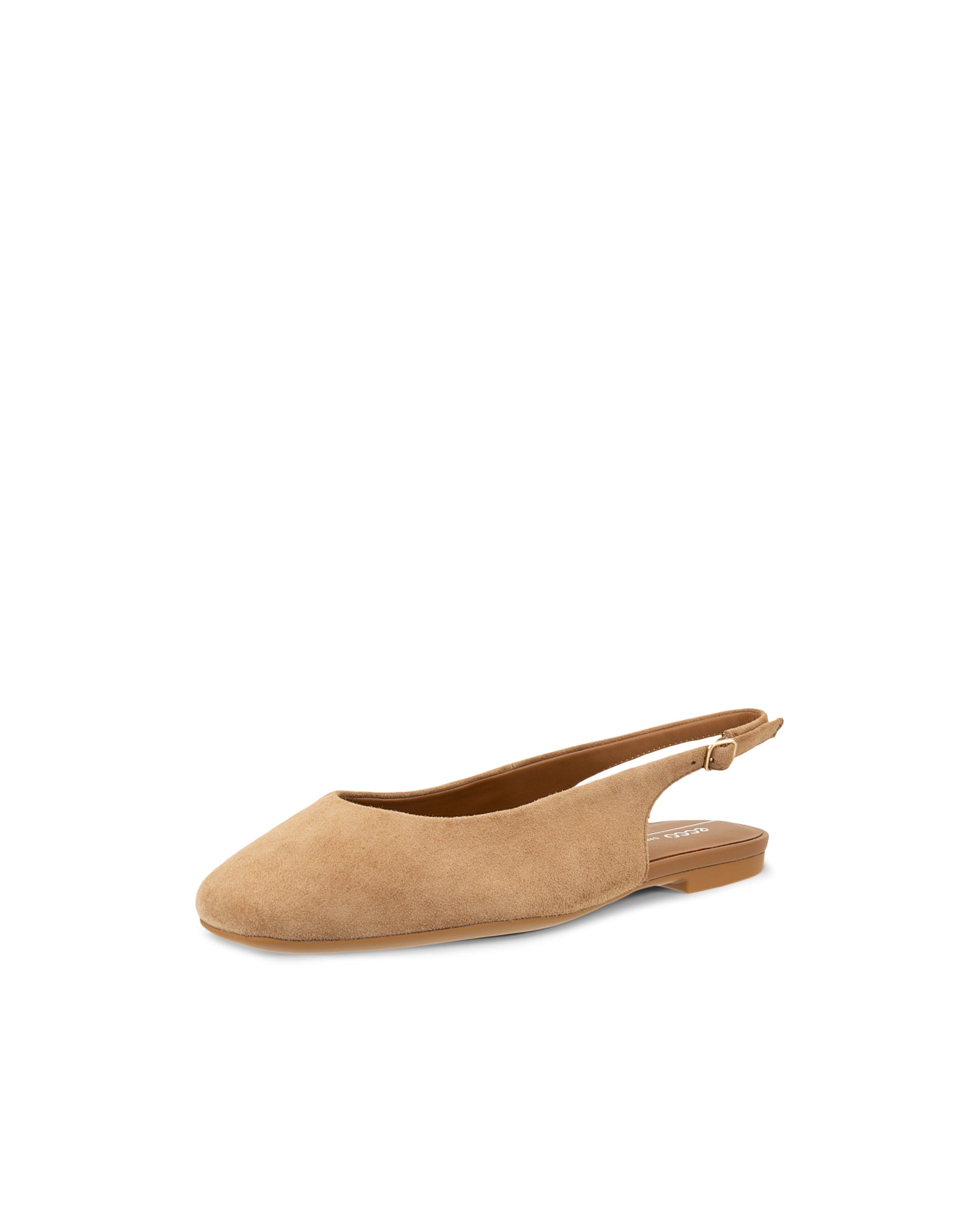 ECCO MARGOT SLING BACK FLAT - Brown - Outside