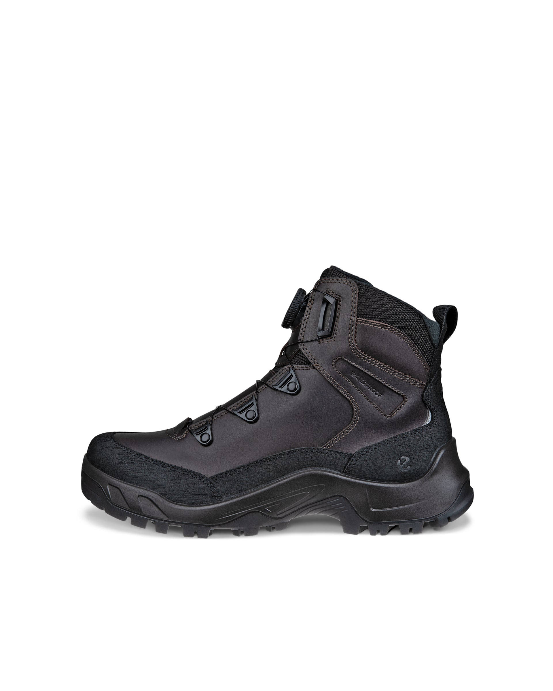 Pánske kožené nepremokavé stredne vysoké outdoorové ECCO® OFFROAD - Hnedá - Outside