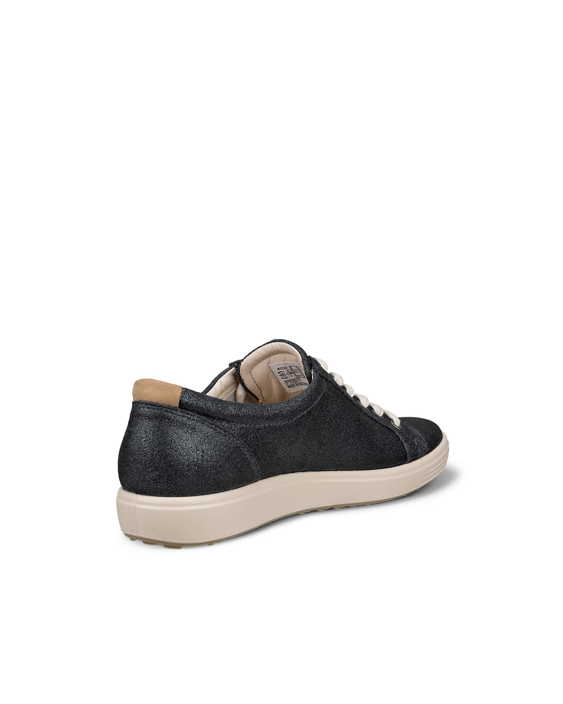 여성용 ECCO® Soft 7 가죽 트레이너 - 메탈릭 - Back