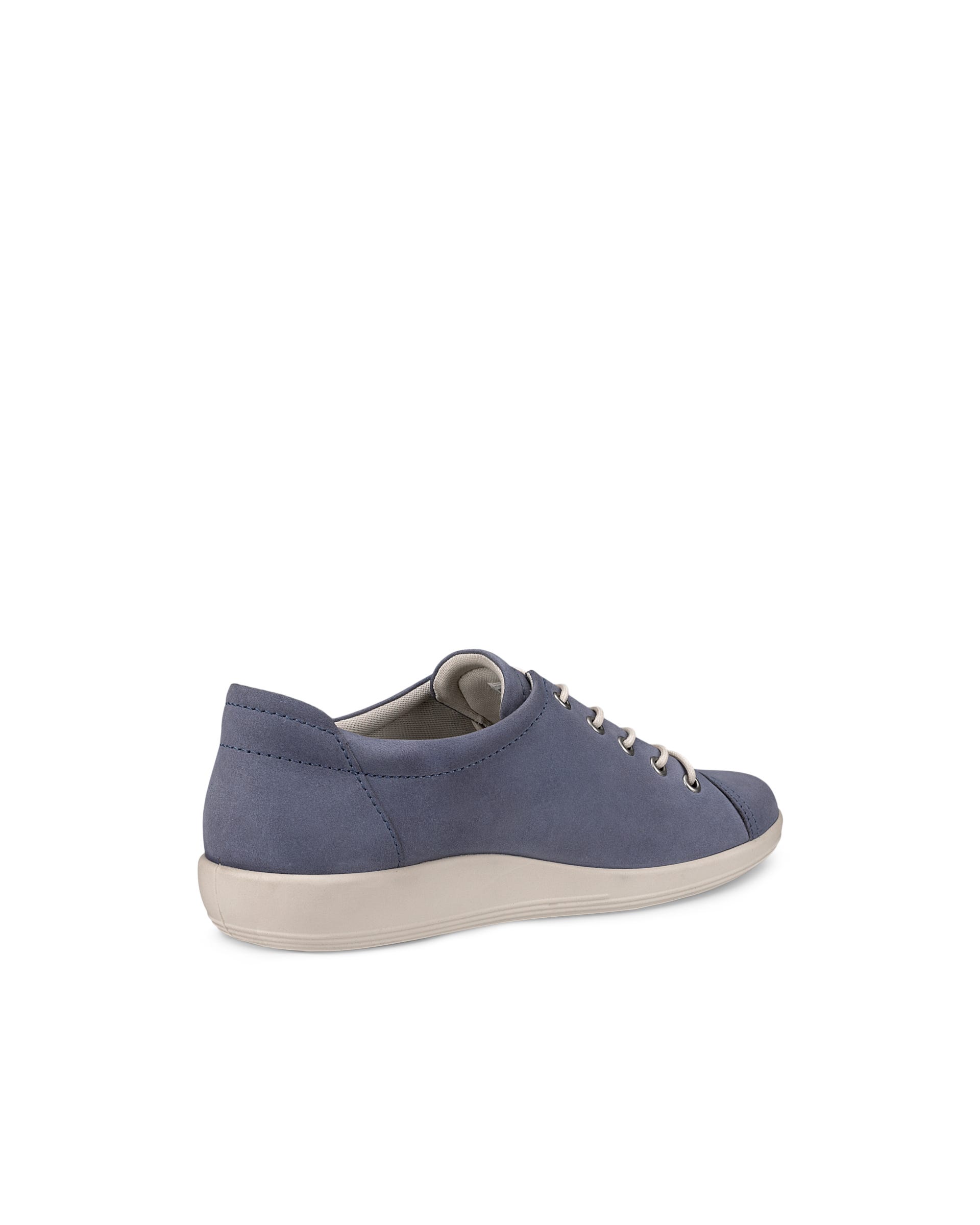 Women's ECCO® Soft 2.0 Nubuck Walking Shoe - Blue - Back