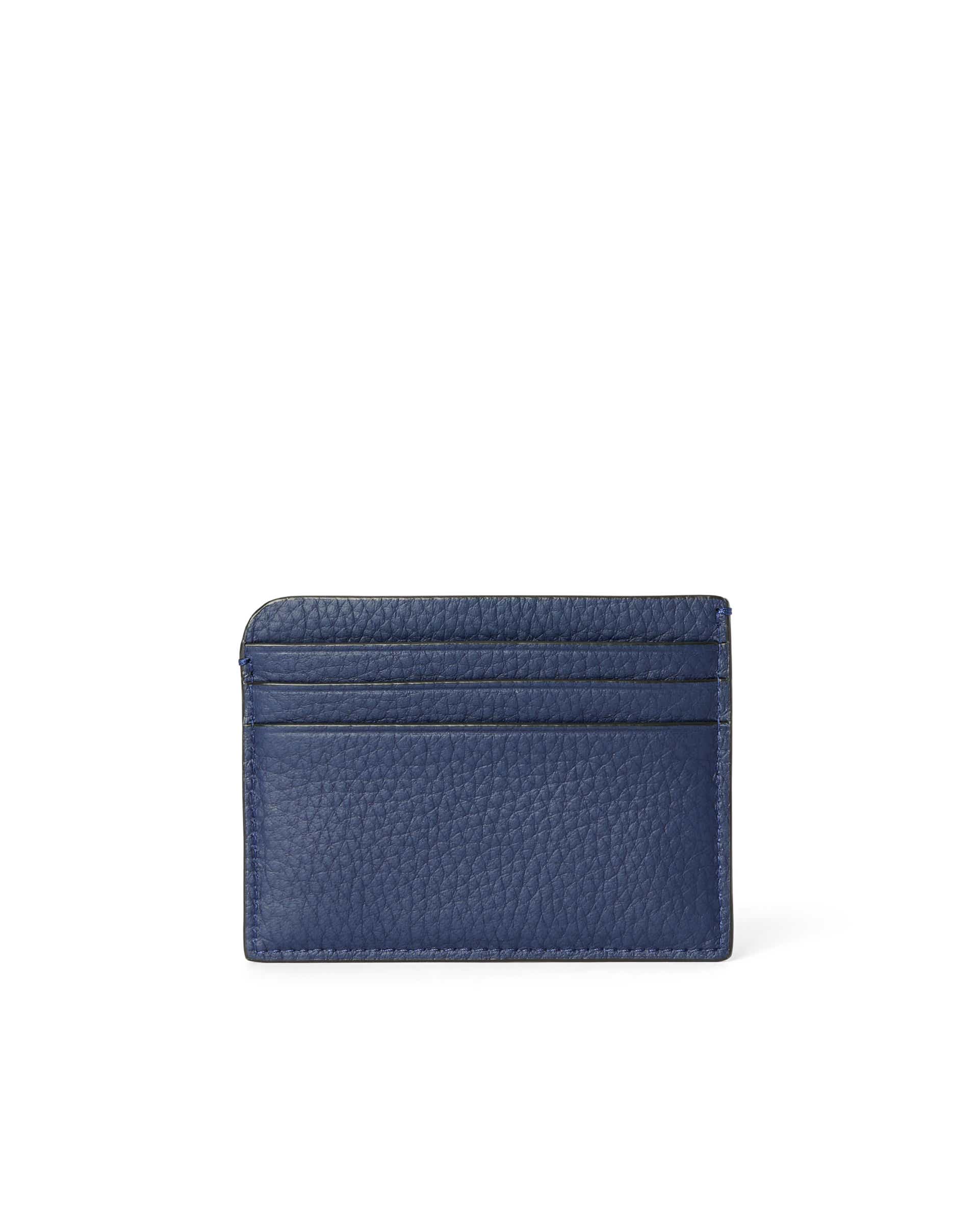 ECCO® Card Case Slim Leather Wallet - Blue - Back