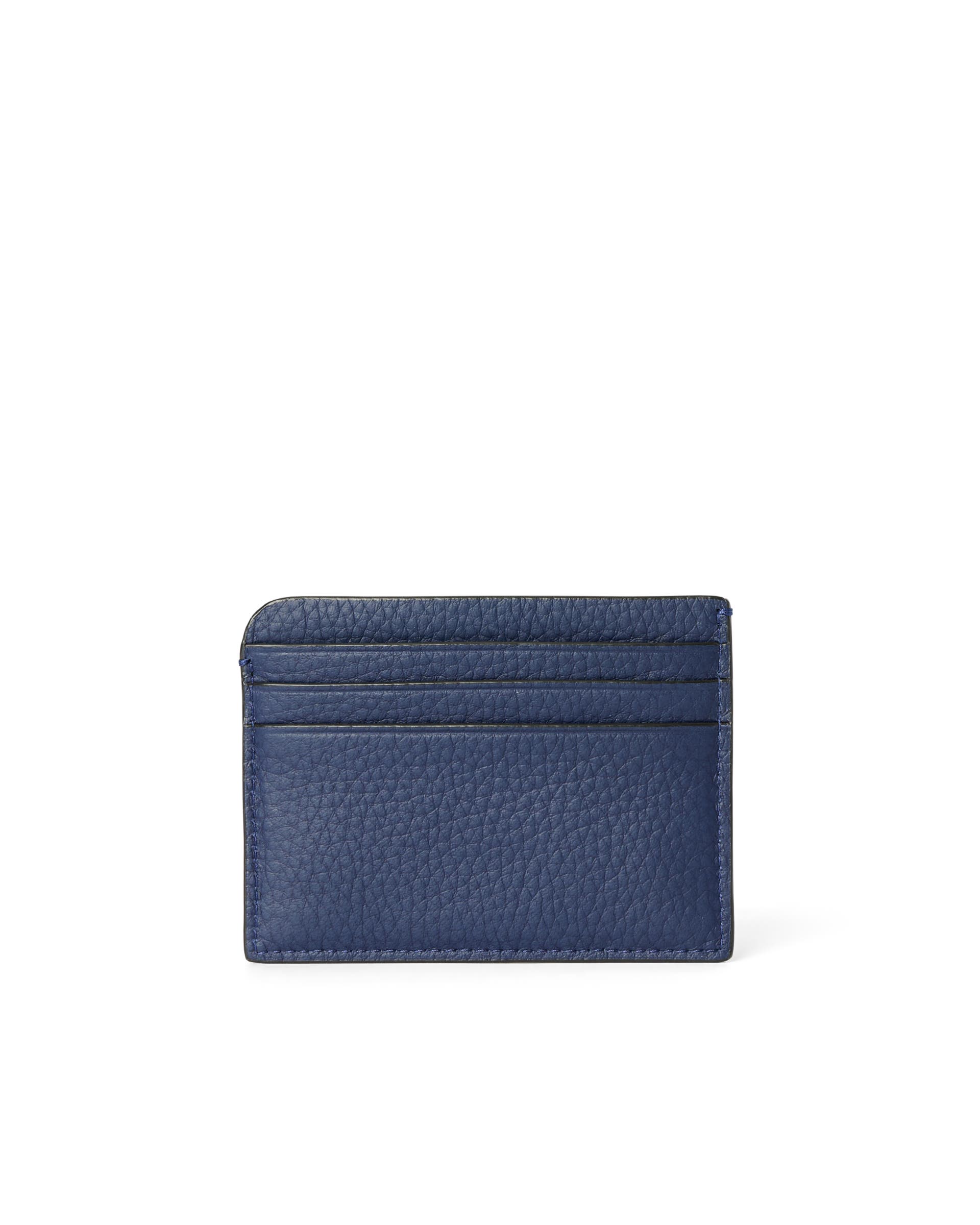 ECCO® Card Case Slim Leather Wallet - Blue - Back