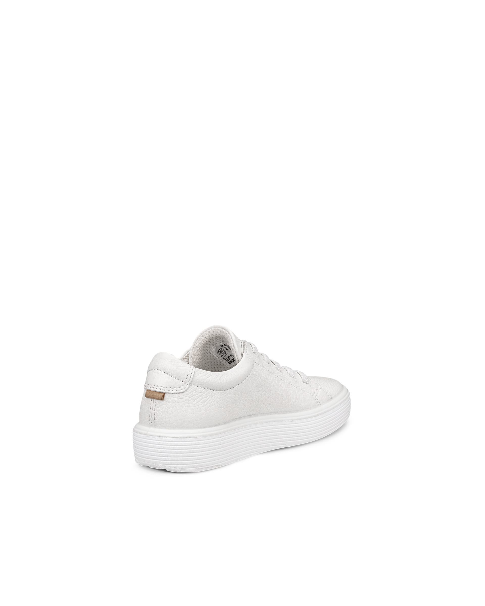 Kids' ECCO® Soft 60 Leather Sneaker - White - Back