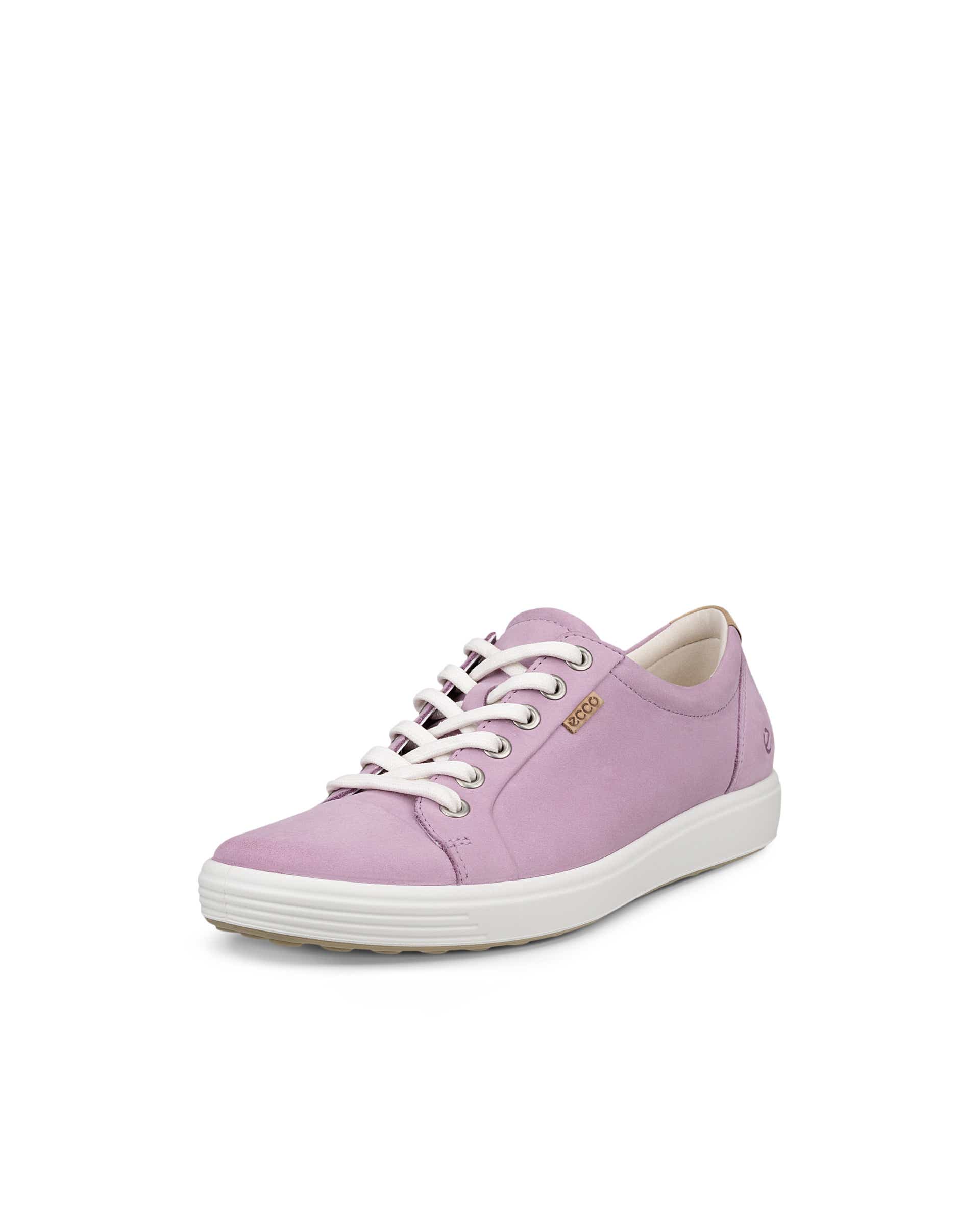 ECCO® Soft 7 Dames leren sneaker - Paars - Main