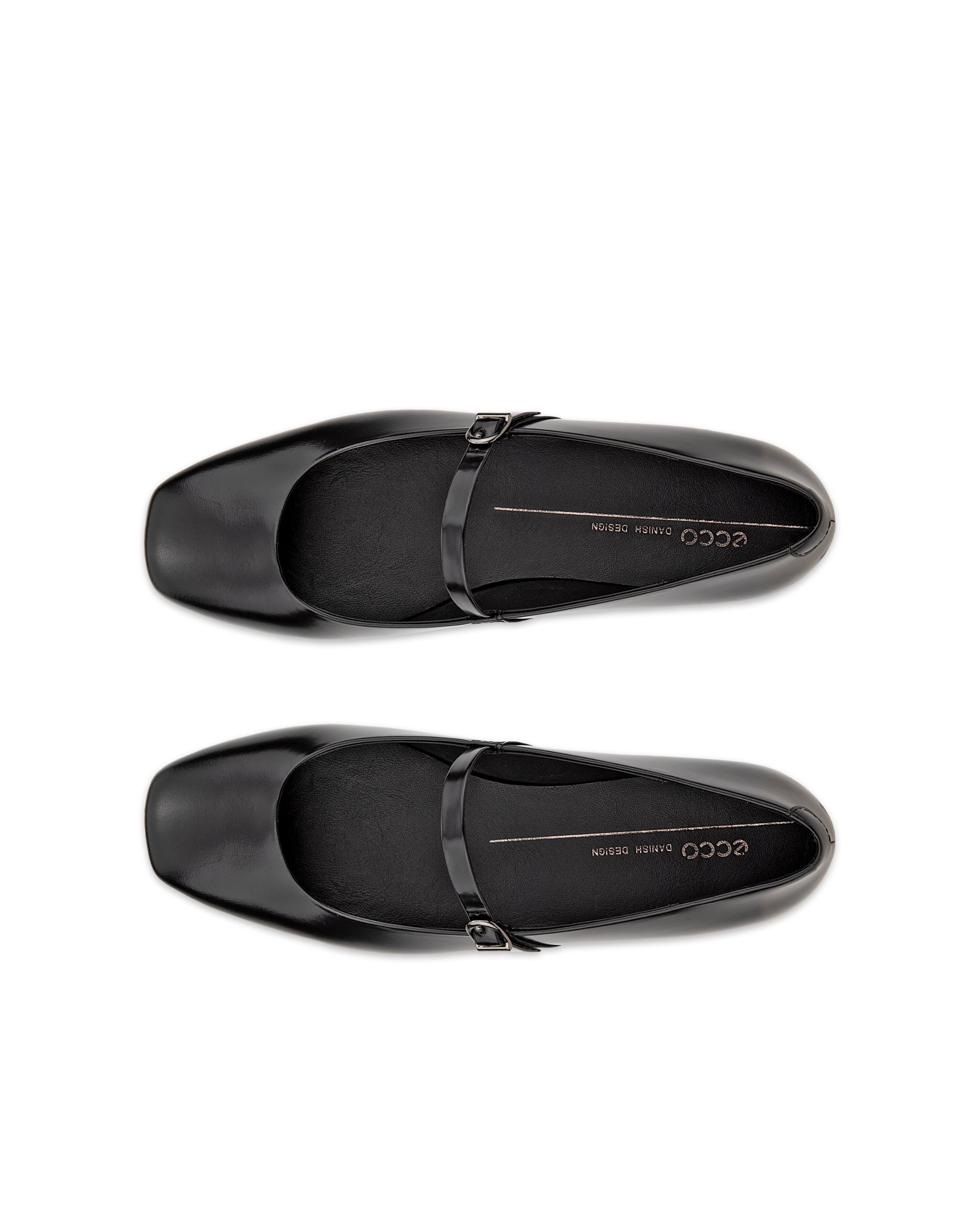 ECCO® MARGOT ballerines en cuir pour femme - Noir - Top left pair