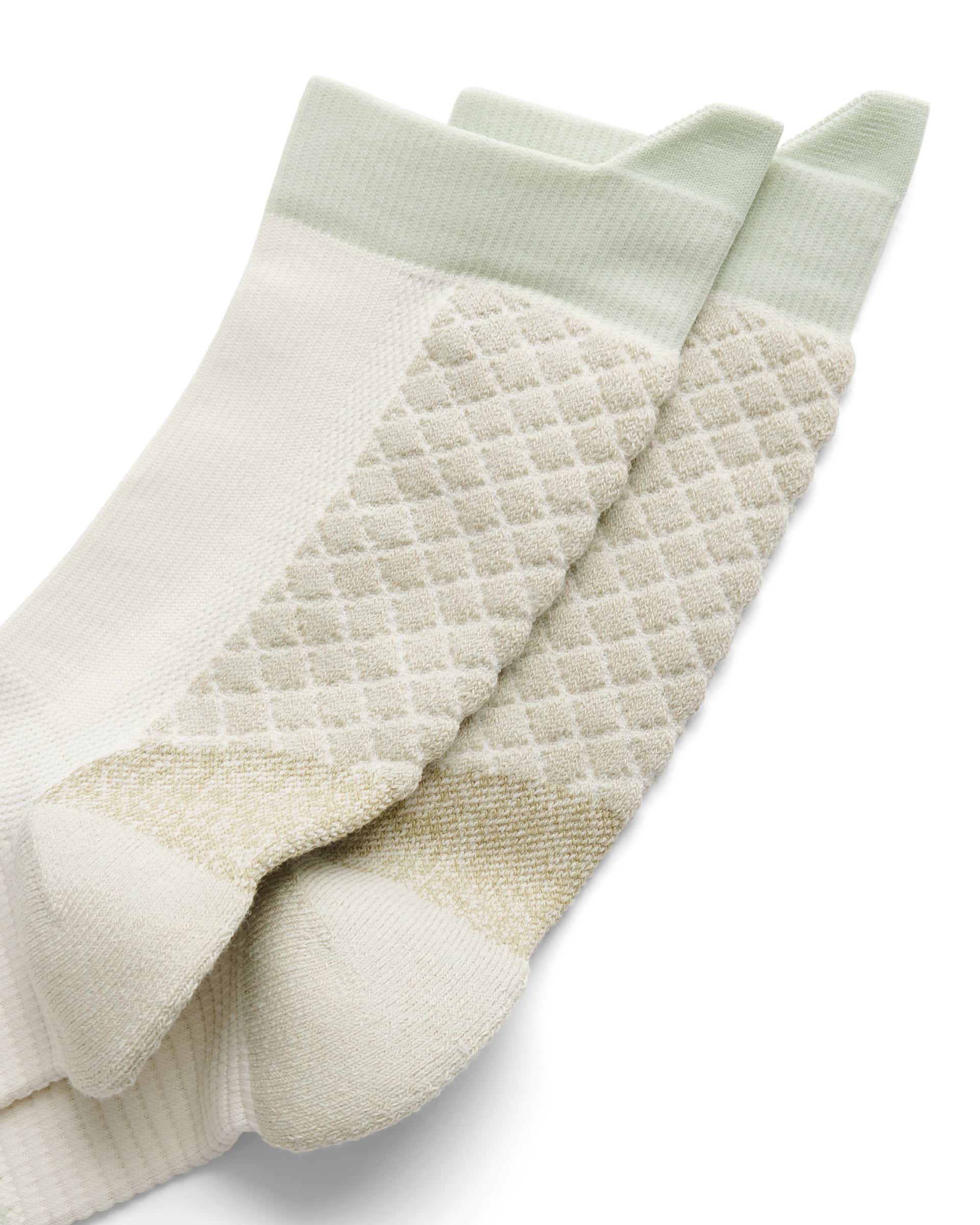 Unisex ECCO® Tech Hiking Mid-Cut Socks - Beige - Detail-1