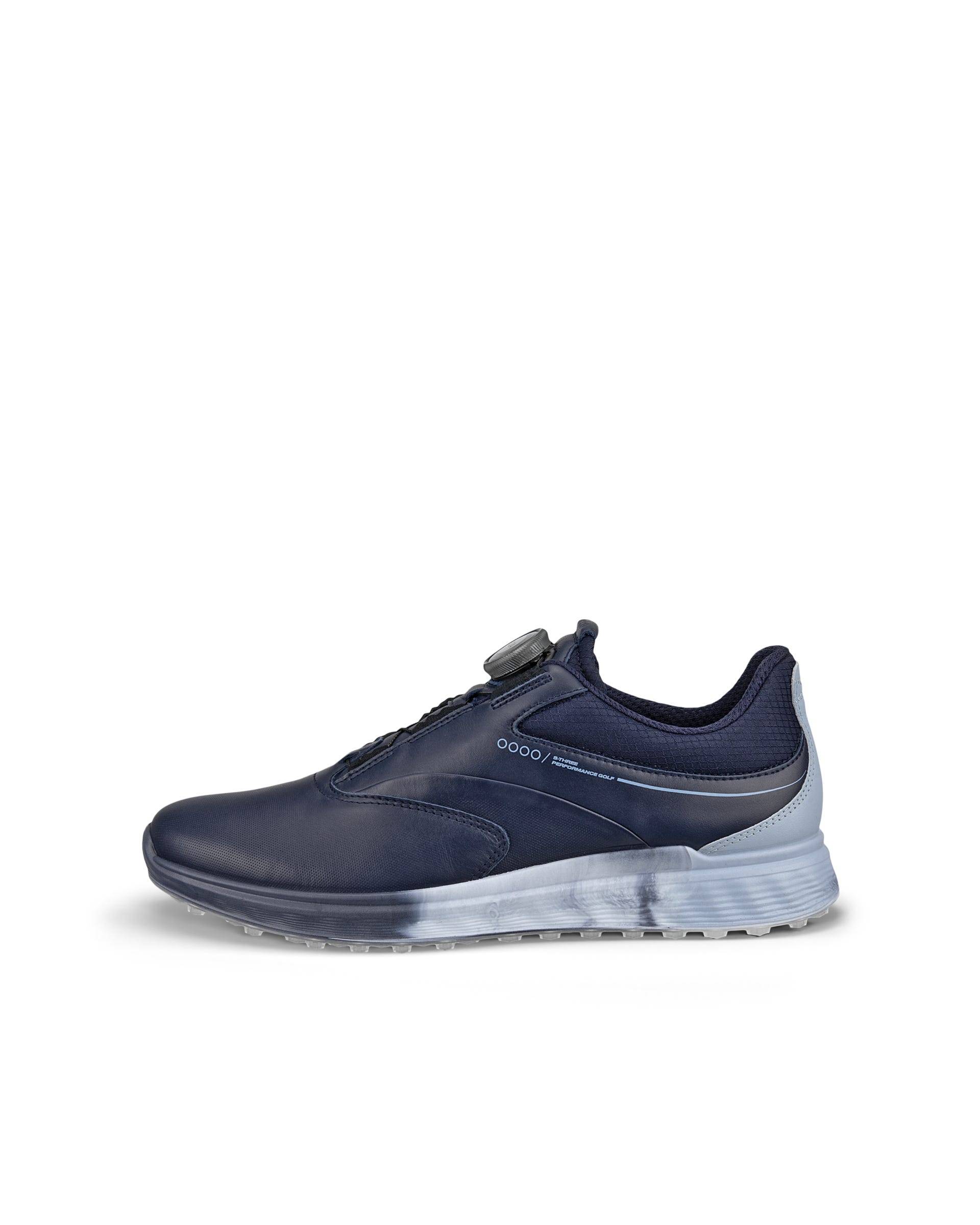 Ladies ECCO® Golf S-Three BOA Leather Gore-Tex Shoe - Blue - Outside
