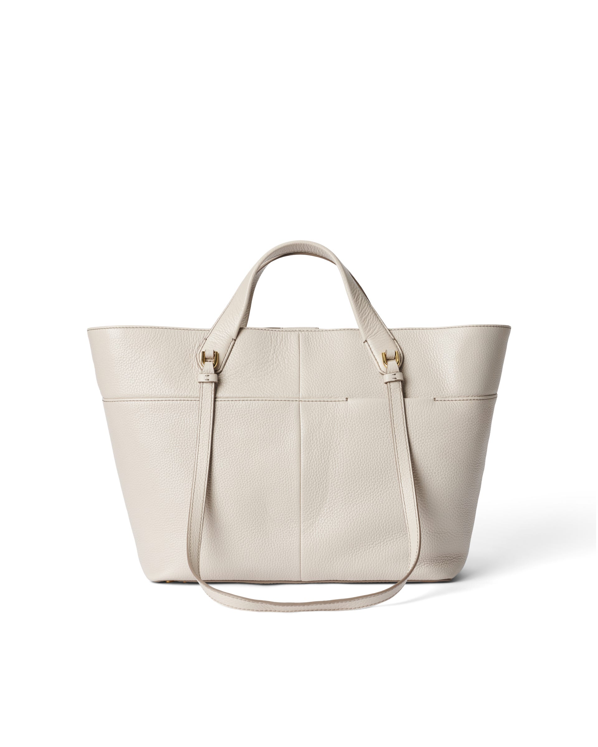 ECCO Tote Pebbled レザートートバッグ - ベージュ - Back