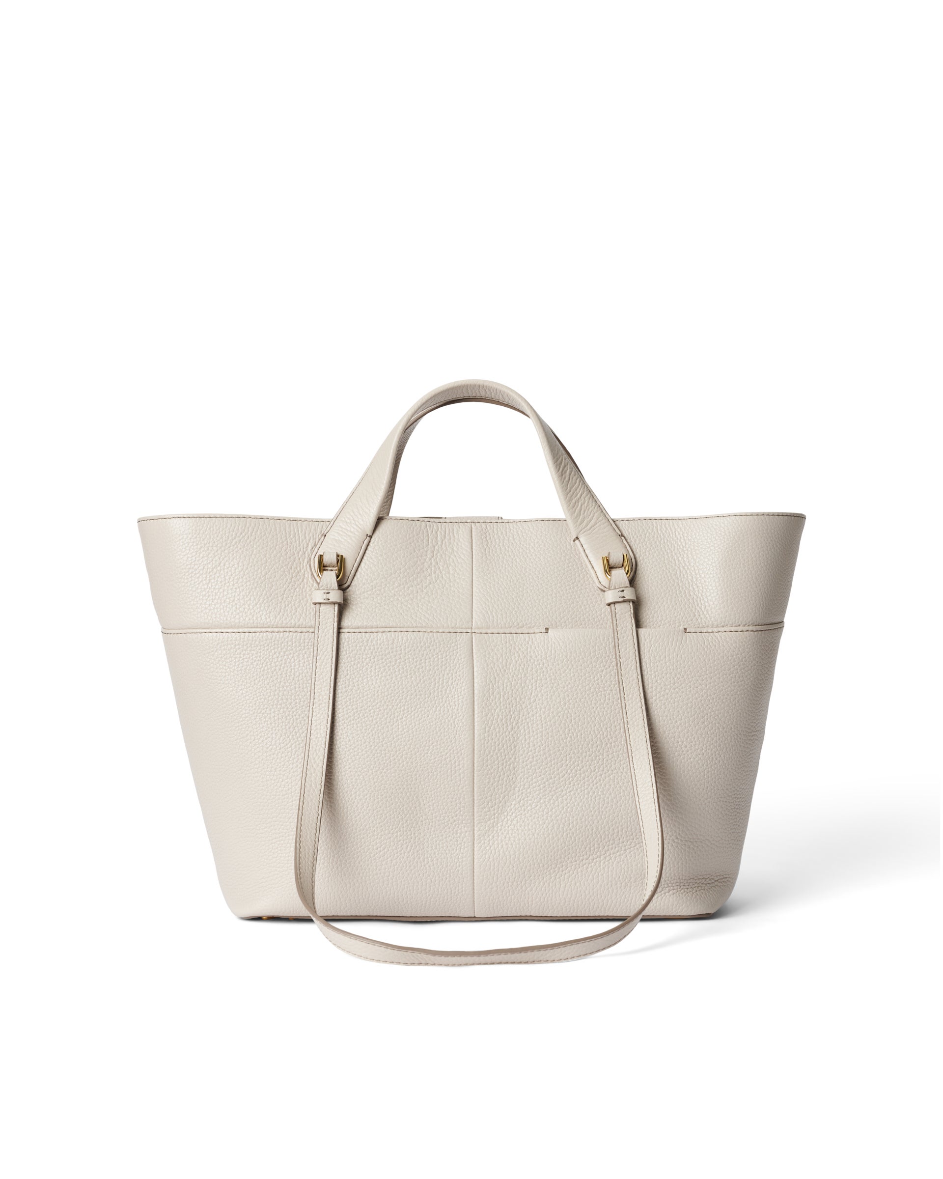 ECCO Tote Pebbled レザートートバッグ - ベージュ - Back