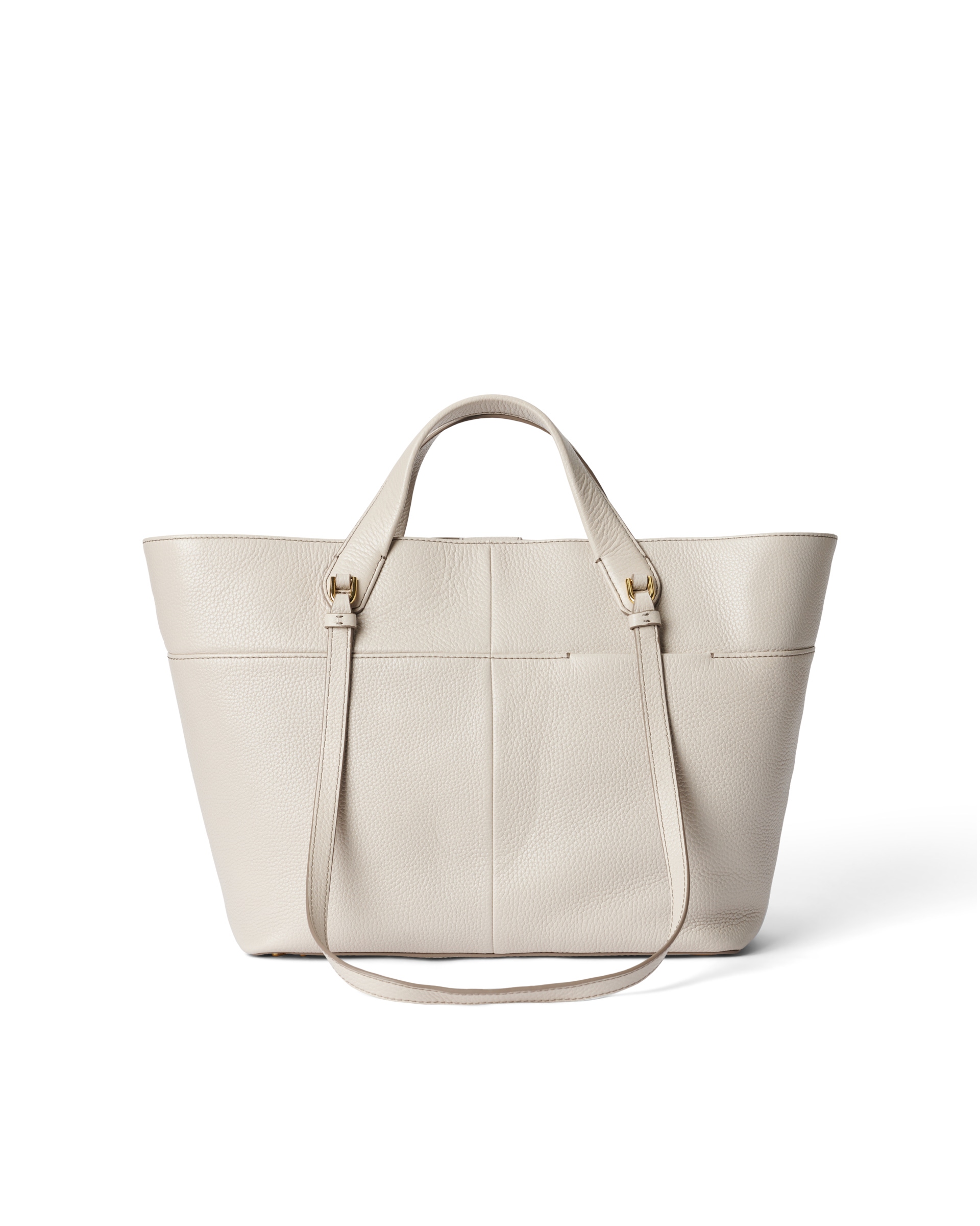 ECCOยฎ Leather Tote Bag - Beige - Back